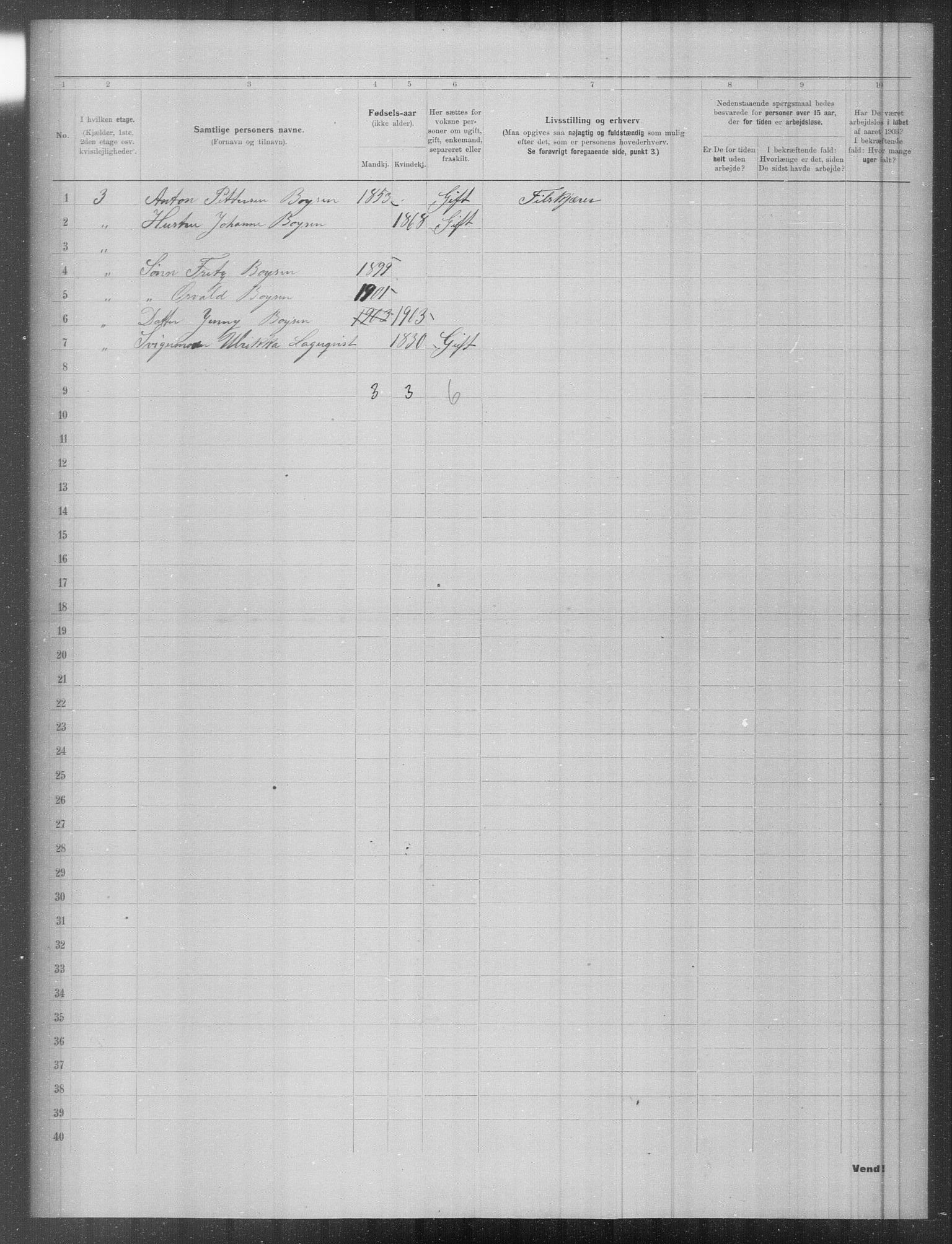 OBA, Municipal Census 1903 for Kristiania, 1903, p. 3146