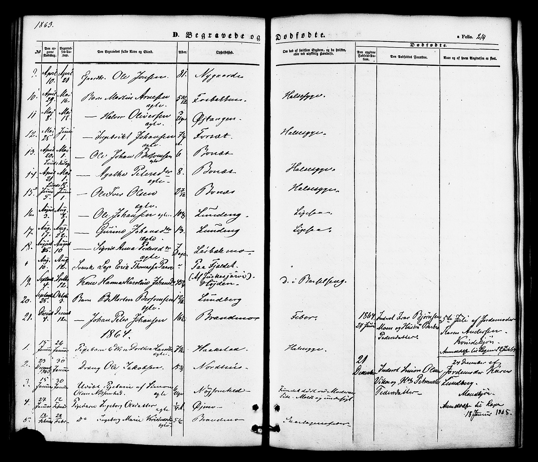 Målselv sokneprestembete, SATØ/S-1311/G/Ga/Gaa/L0008kirke: Parish register (official) no. 8, 1851-1877, p. 214