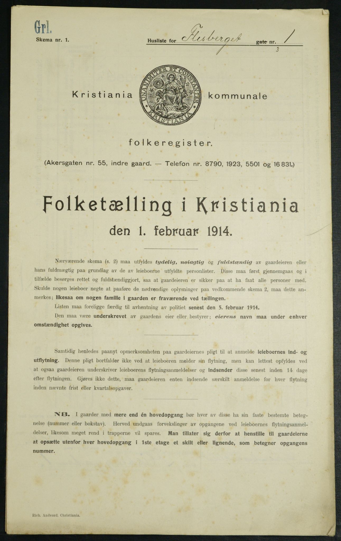 OBA, Municipal Census 1914 for Kristiania, 1914, p. 24752