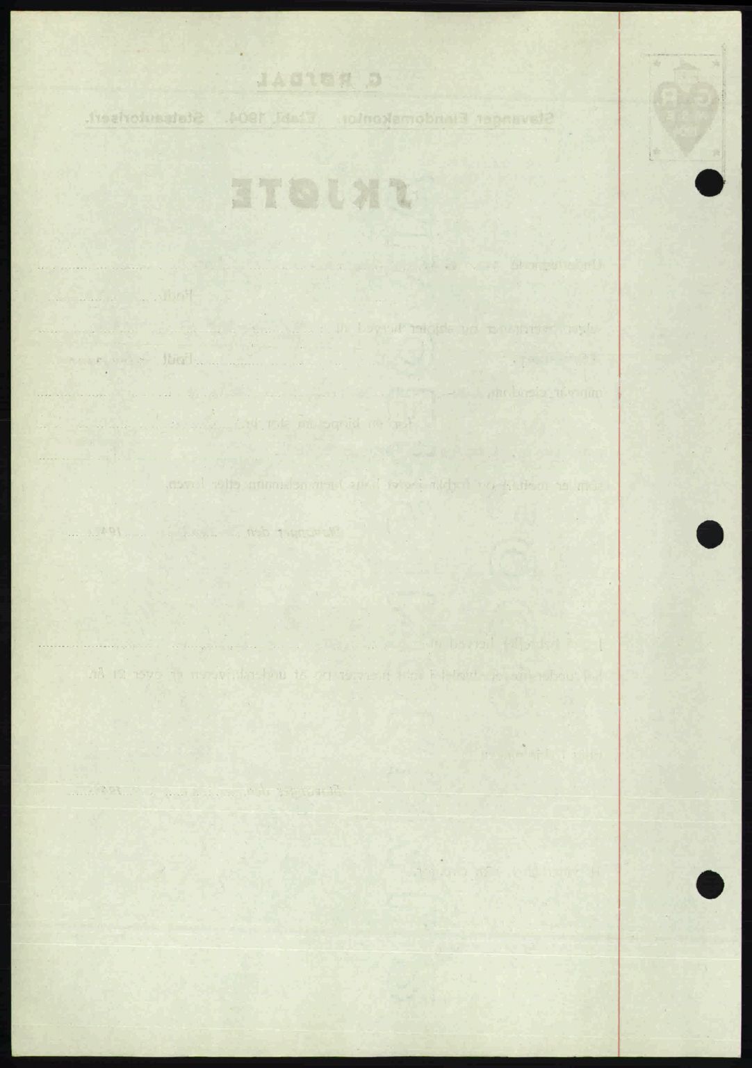 Stavanger byrett, AV/SAST-A-100455/002/G/Gb/L0023: Mortgage book no. A12, 1948-1949, Diary no: : 1571/1949