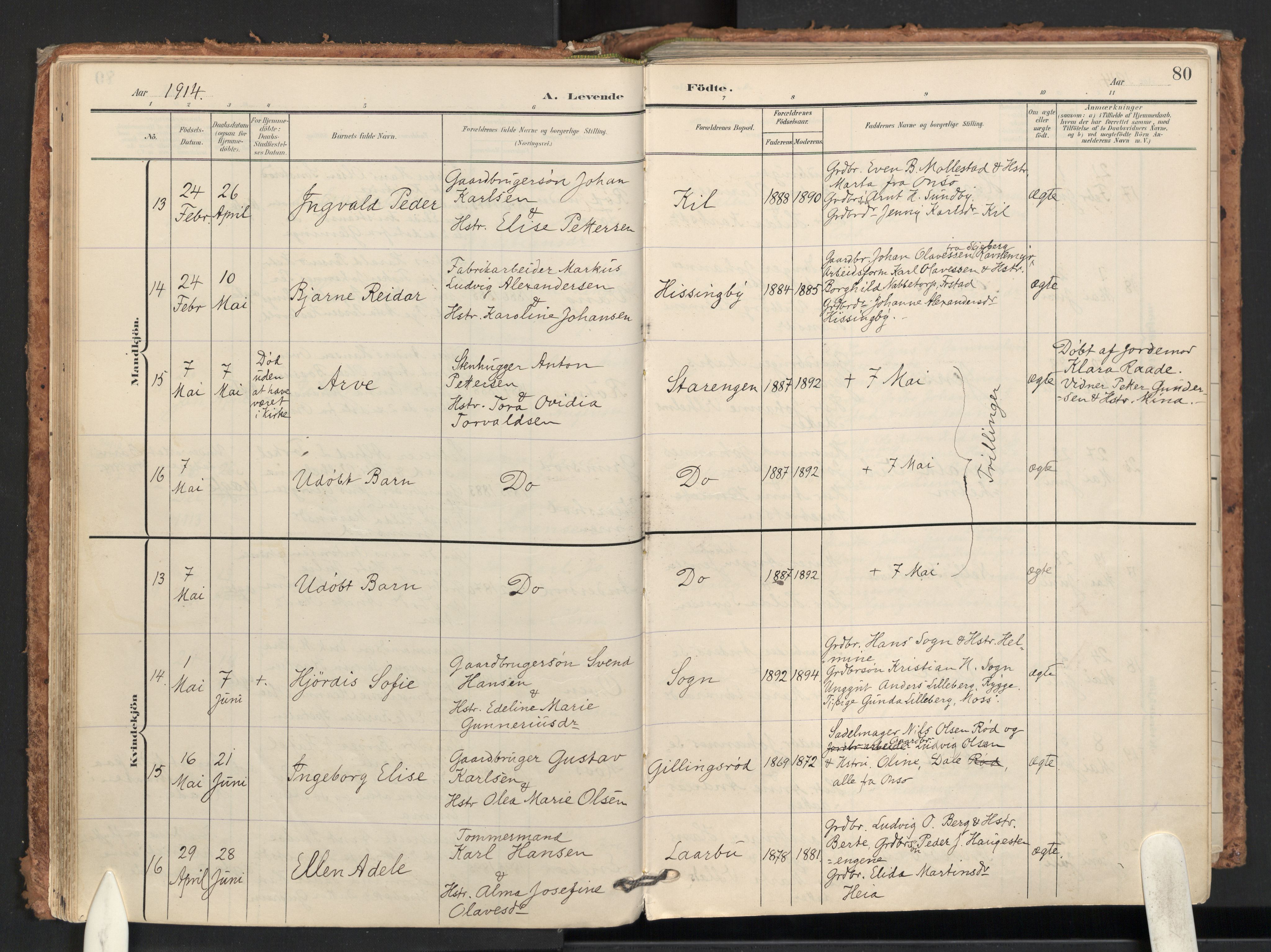 Råde prestekontor kirkebøker, AV/SAO-A-2009/F/Fa/L0008: Parish register (official) no. 8, 1903-1924, p. 80