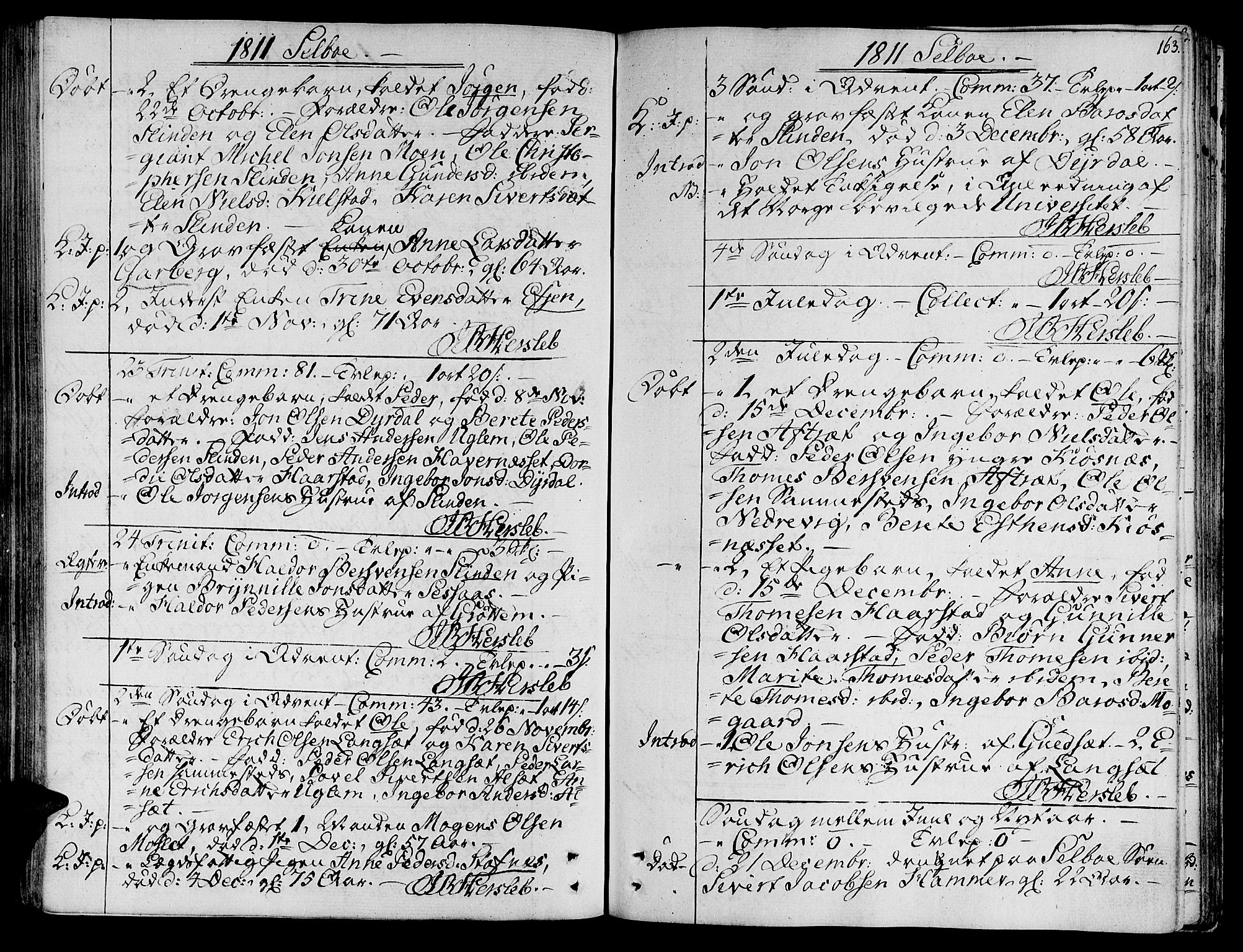 Ministerialprotokoller, klokkerbøker og fødselsregistre - Sør-Trøndelag, SAT/A-1456/695/L1140: Parish register (official) no. 695A03, 1801-1815, p. 163