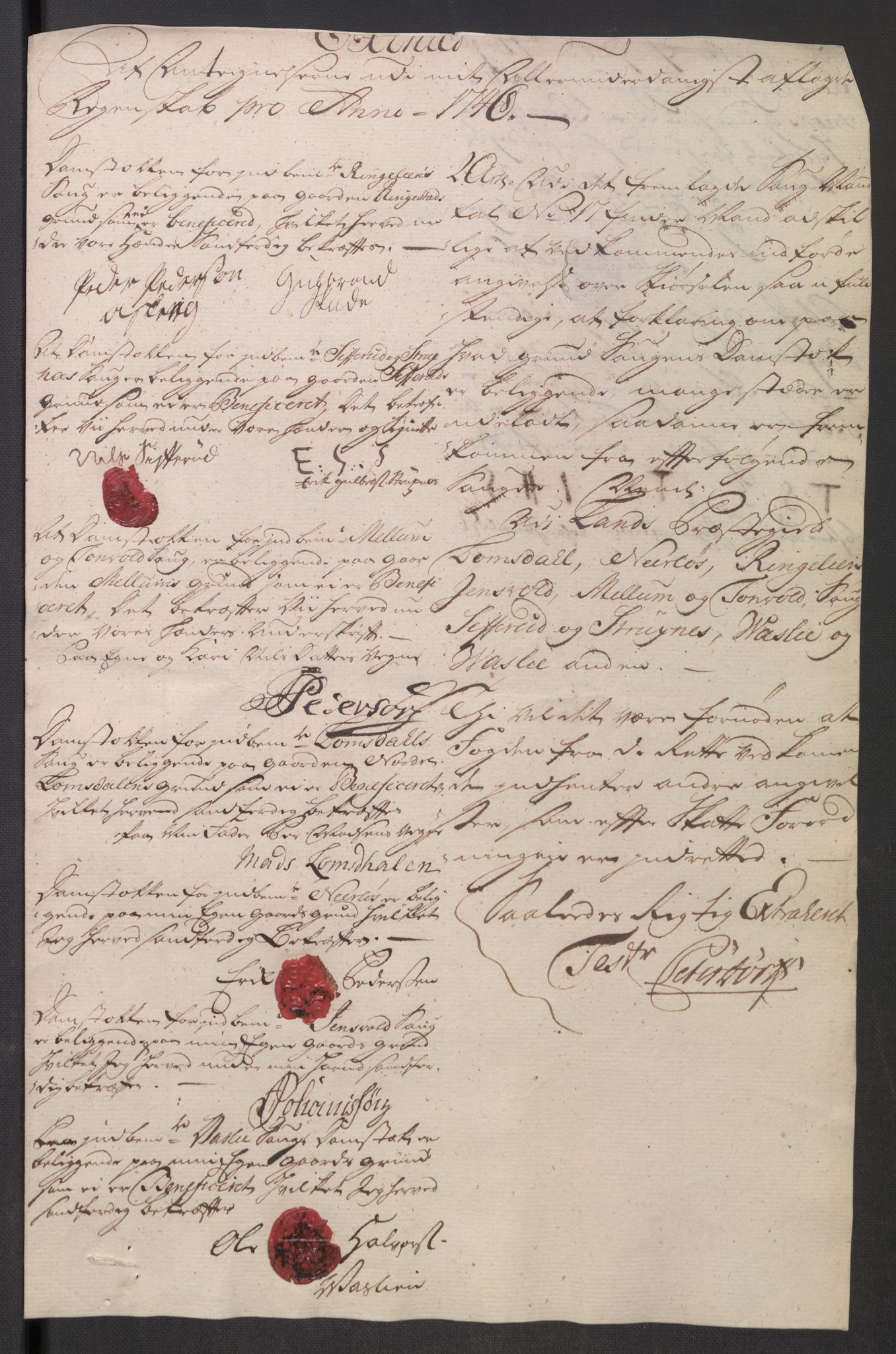 Rentekammeret inntil 1814, Reviderte regnskaper, Fogderegnskap, AV/RA-EA-4092/R18/L1345: Fogderegnskap Hadeland, Toten og Valdres, 1745-1746, p. 594