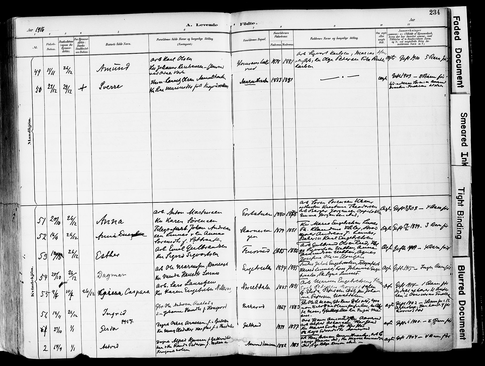 Sør-Odal prestekontor, AV/SAH-PREST-030/H/Ha/Haa/L0006: Parish register (official) no. 6, 1886-1931, p. 234