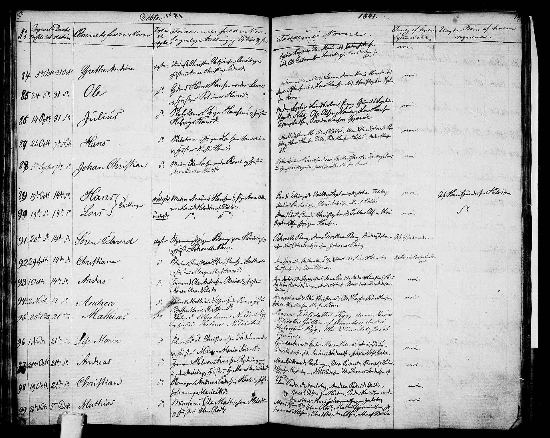 Sem kirkebøker, AV/SAKO-A-5/F/Fa/L0005: Parish register (official) no. I 5, 1825-1842, p. 228-229