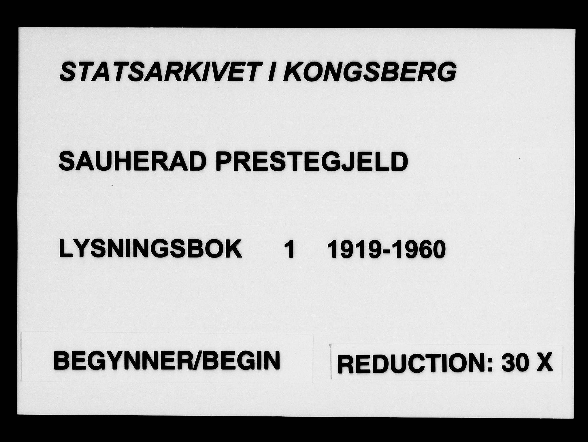 Sauherad kirkebøker, SAKO/A-298/H/Ha/L0001: Banns register no. 1, 1919-1960