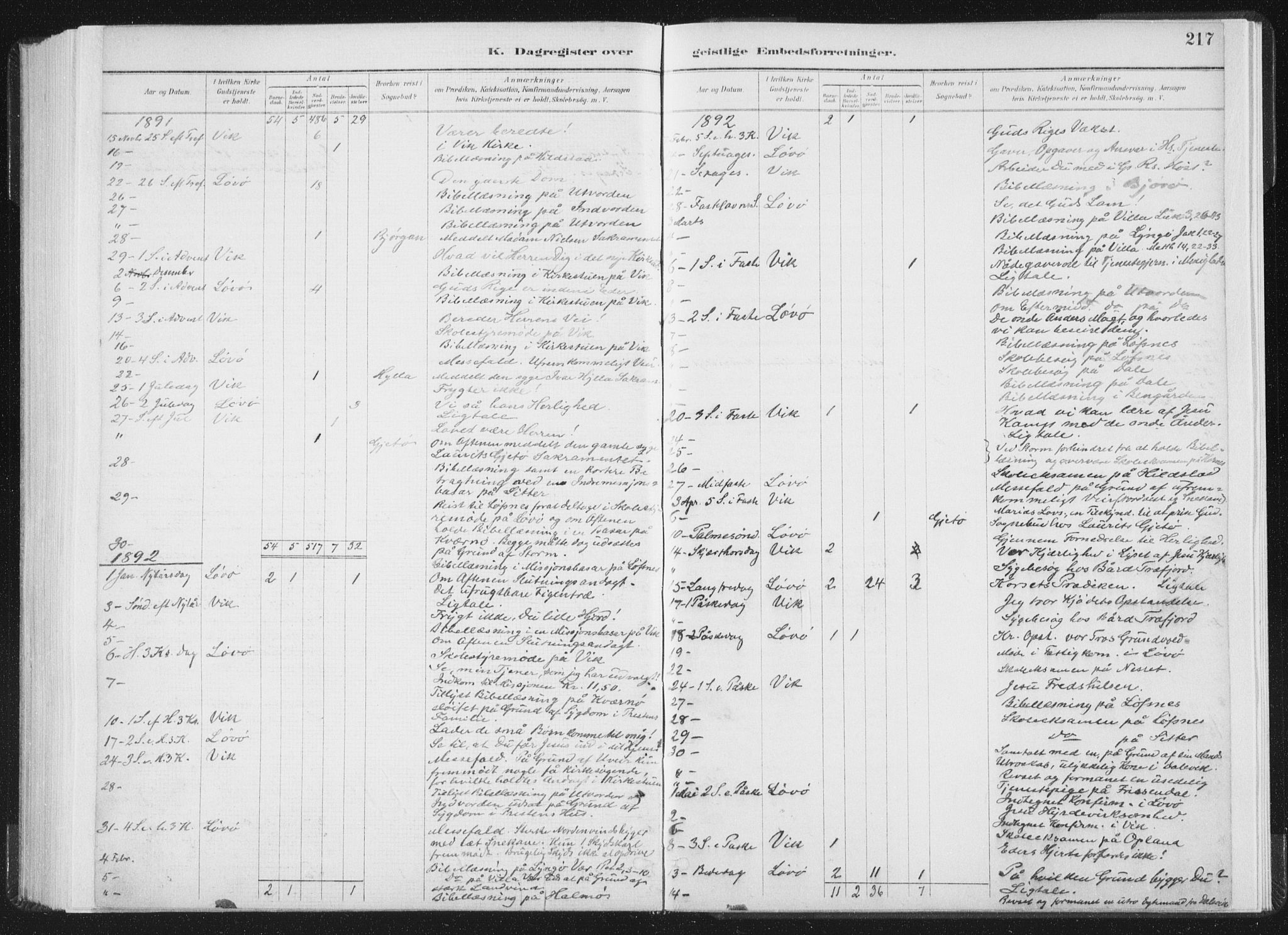 Ministerialprotokoller, klokkerbøker og fødselsregistre - Nord-Trøndelag, SAT/A-1458/771/L0597: Parish register (official) no. 771A04, 1885-1910, p. 217
