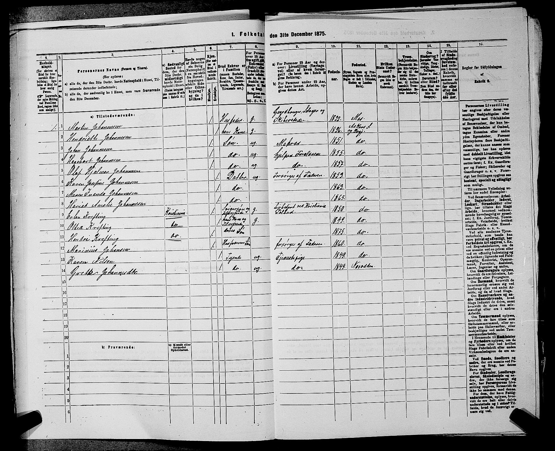 RA, 1875 census for 0220P Asker, 1875, p. 792