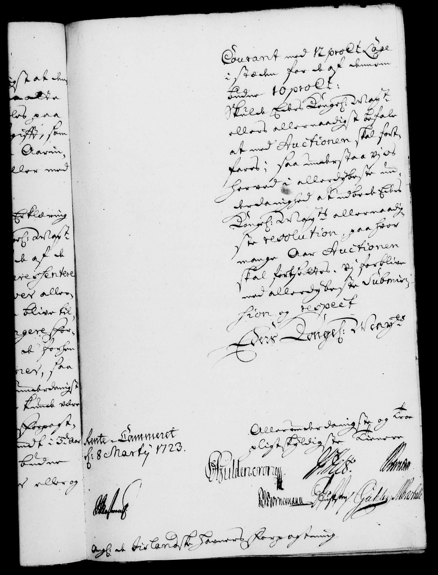 Rentekammeret, Kammerkanselliet, RA/EA-3111/G/Gf/Gfa/L0006: Norsk relasjons- og resolusjonsprotokoll (merket RK 52.6), 1723, p. 280