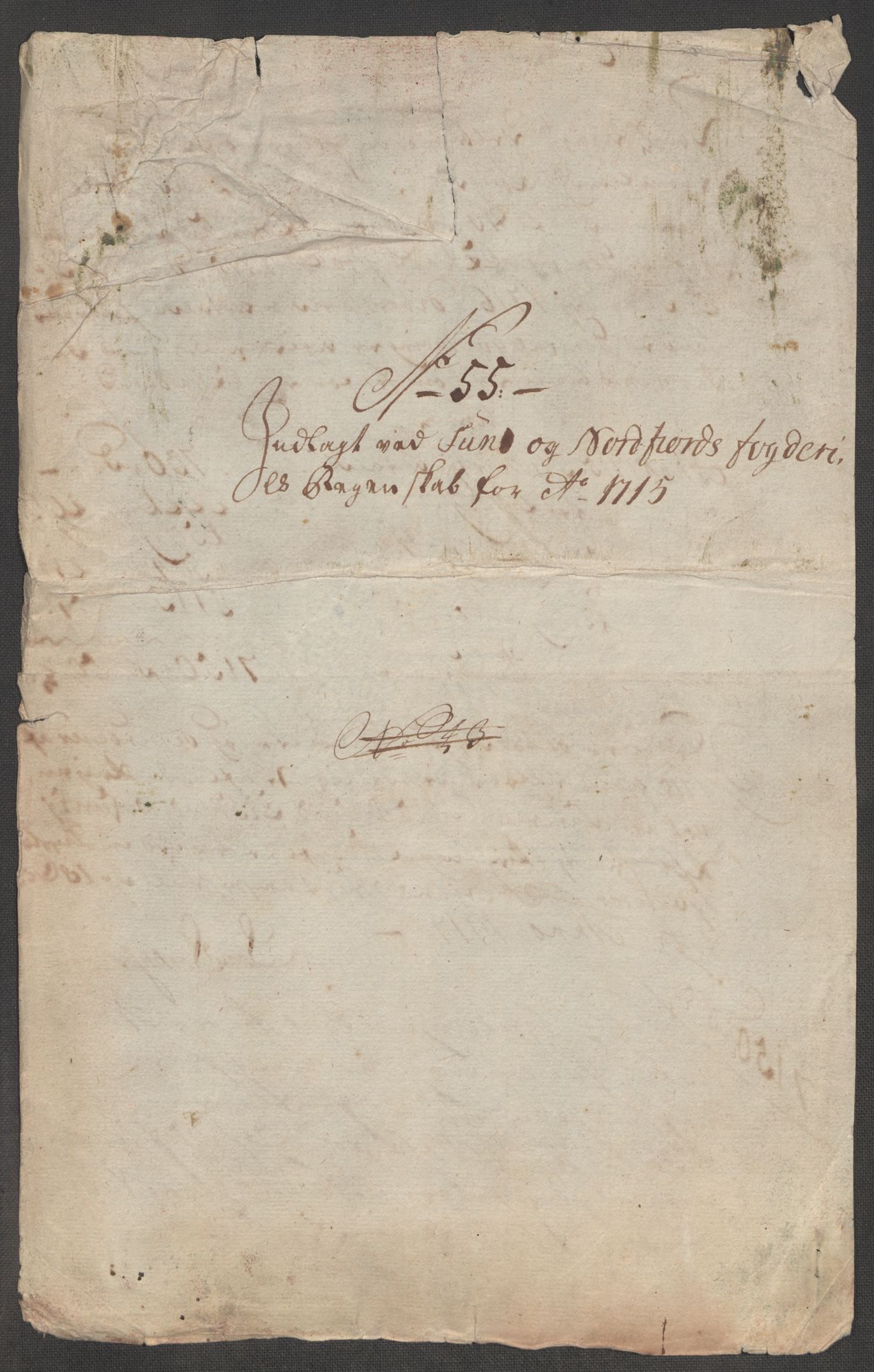 Rentekammeret inntil 1814, Reviderte regnskaper, Fogderegnskap, AV/RA-EA-4092/R53/L3439: Fogderegnskap Sunn- og Nordfjord, 1715, p. 558