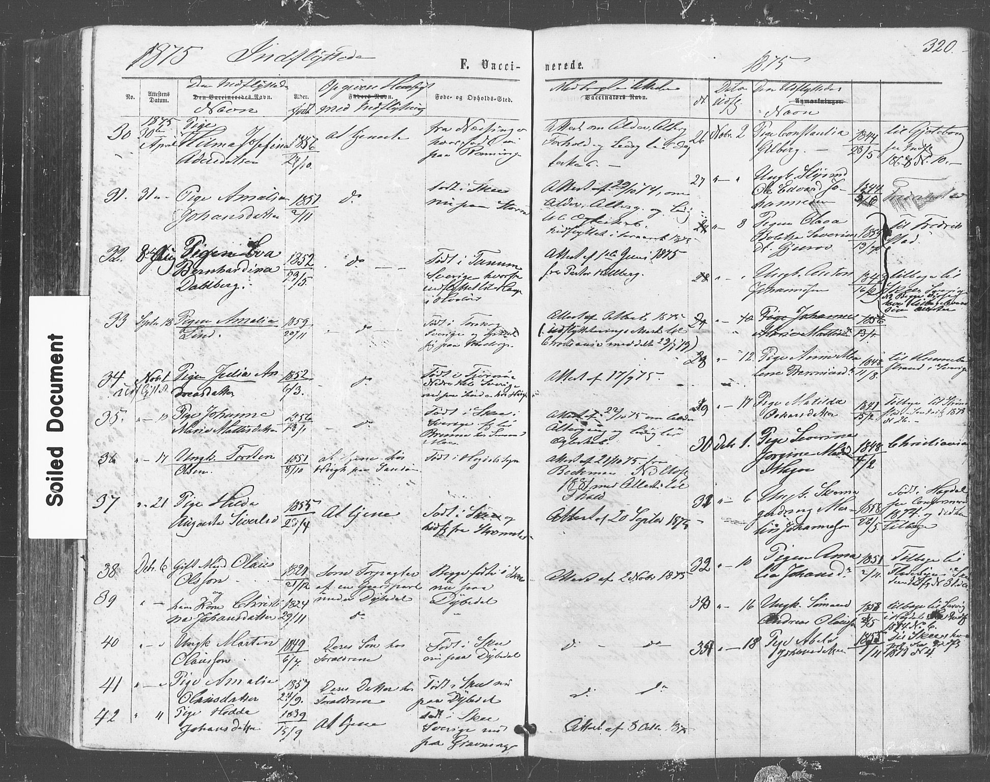 Hvaler prestekontor Kirkebøker, AV/SAO-A-2001/F/Fa/L0007: Parish register (official) no. I 7, 1864-1878, p. 320