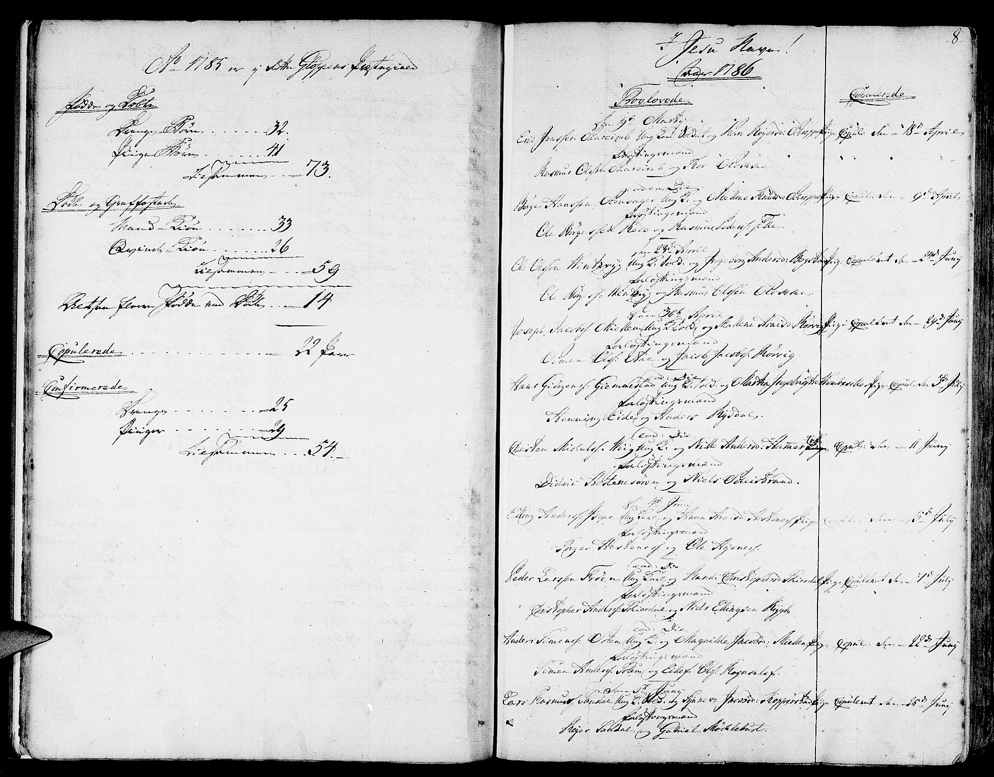 Gloppen sokneprestembete, SAB/A-80101/H/Haa/Haaa/L0005: Parish register (official) no. A 5, 1785-1815, p. 8