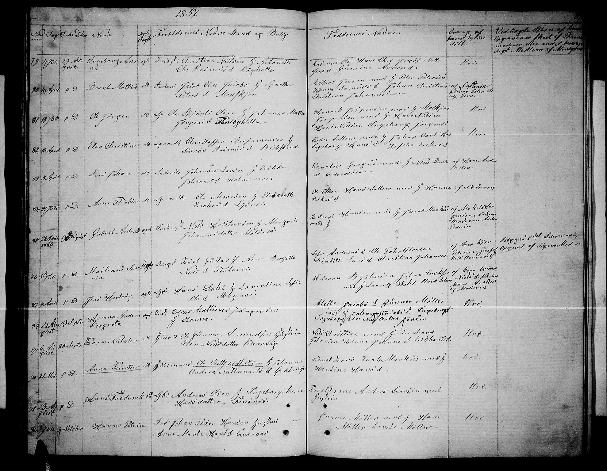 Lenvik sokneprestembete, SATØ/S-1310/H/Ha/Hab/L0003klokker: Parish register (copy) no. 3, 1844-1858, p. 87