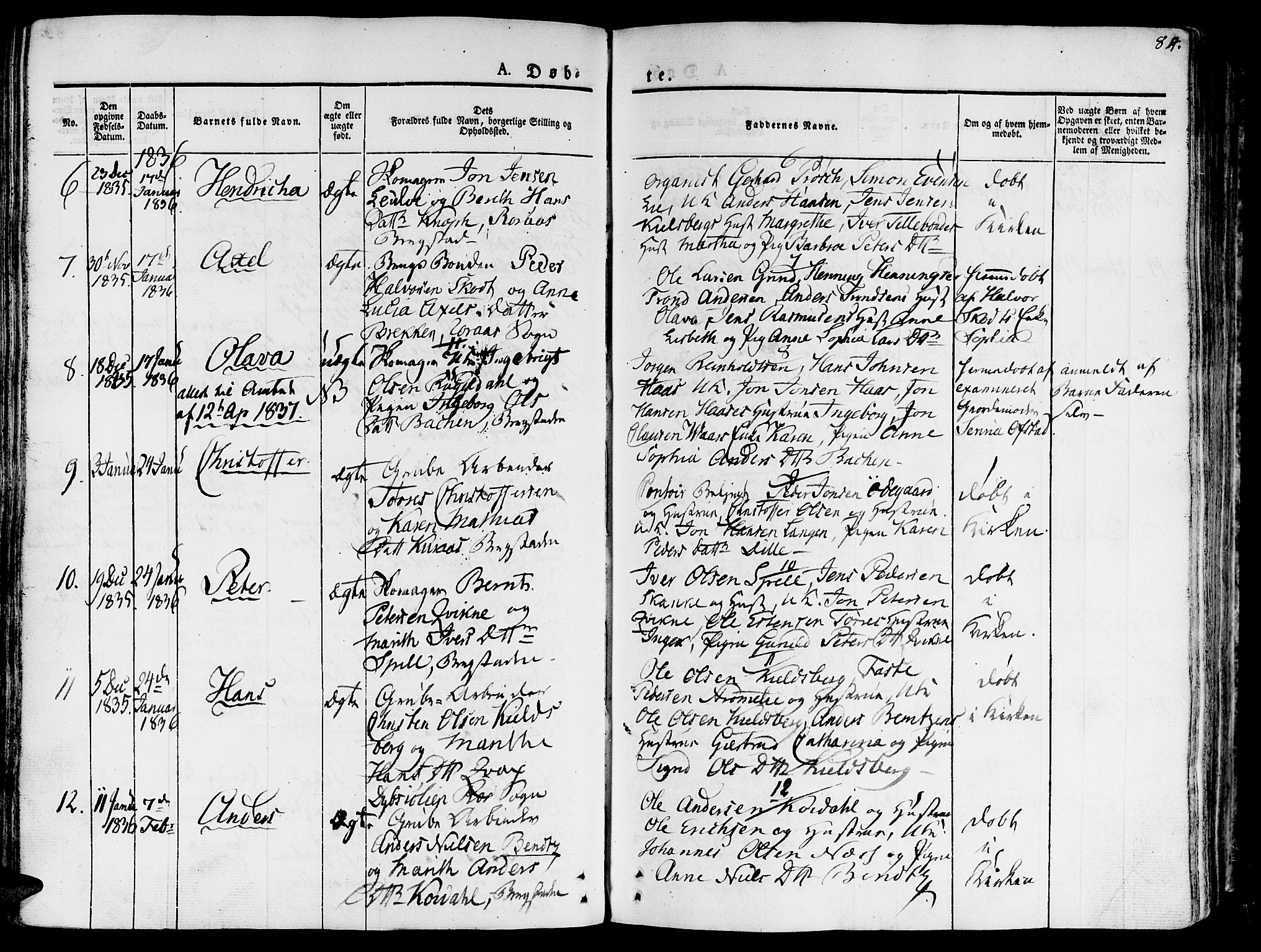 Ministerialprotokoller, klokkerbøker og fødselsregistre - Sør-Trøndelag, SAT/A-1456/681/L0930: Parish register (official) no. 681A08, 1829-1844, p. 84