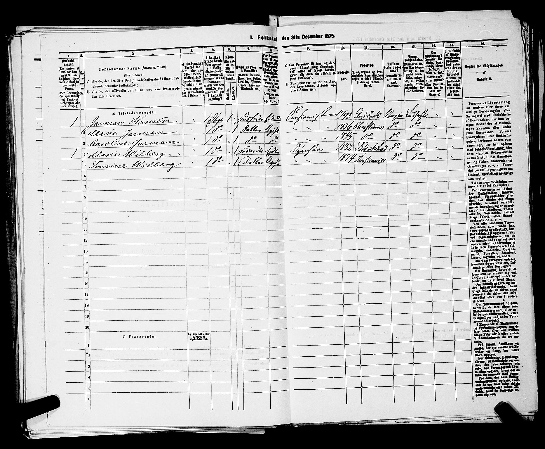 RA, 1875 census for 0301 Kristiania, 1875, p. 5558