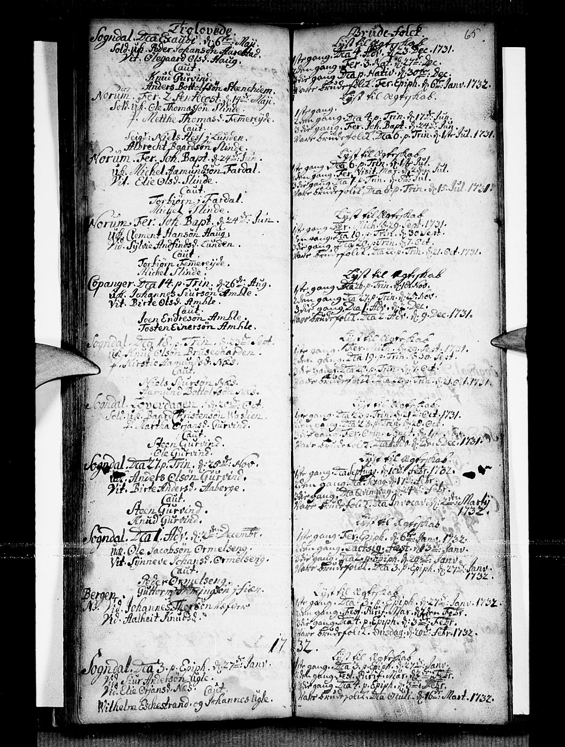 Sogndal sokneprestembete, SAB/A-81301/H/Haa/Haaa/L0002: Parish register (official) no. A 2, 1725-1741, p. 65