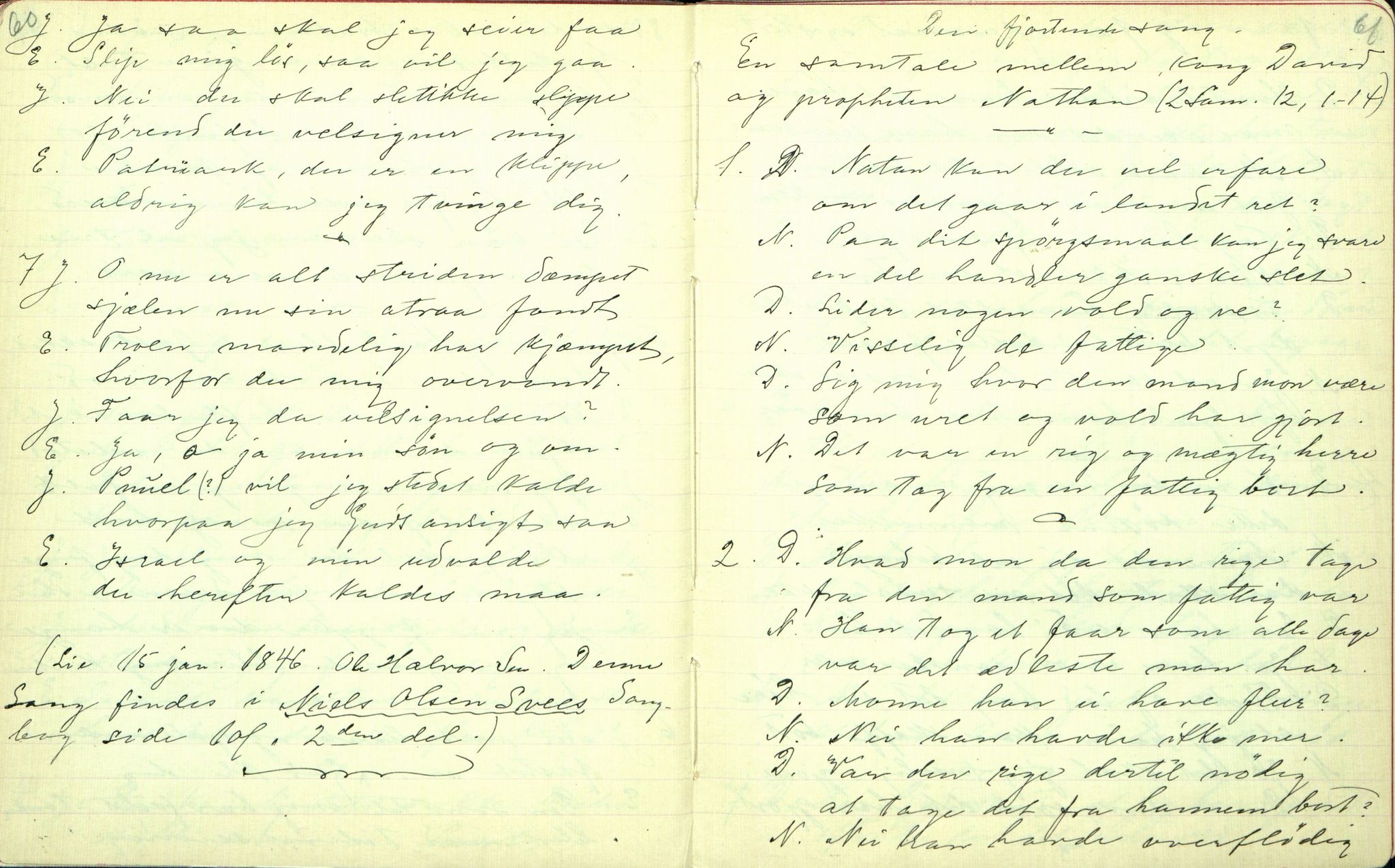 Rikard Berge, TEMU/TGM-A-1003/F/L0001/0022: 001-030 Innholdslister / 18. Plebei-visur (Laagfolkeleg poesi, skilingsdikt), 1902, p. 60-61