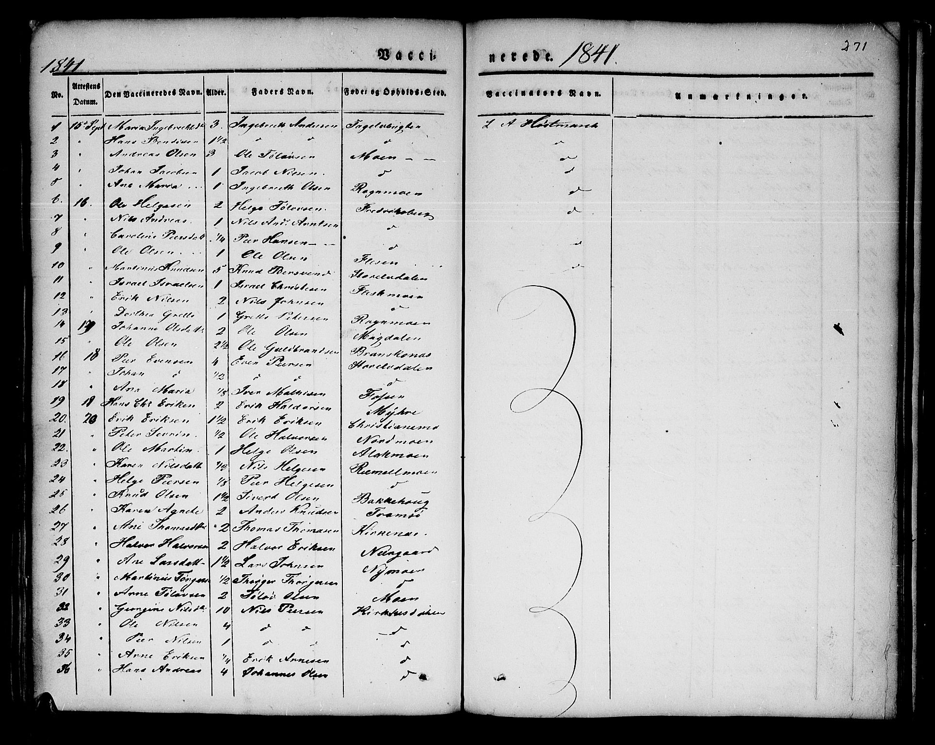 Lenvik sokneprestembete, SATØ/S-1310/H/Ha/Haa/L0004kirke: Parish register (official) no. 4, 1832-1844, p. 271