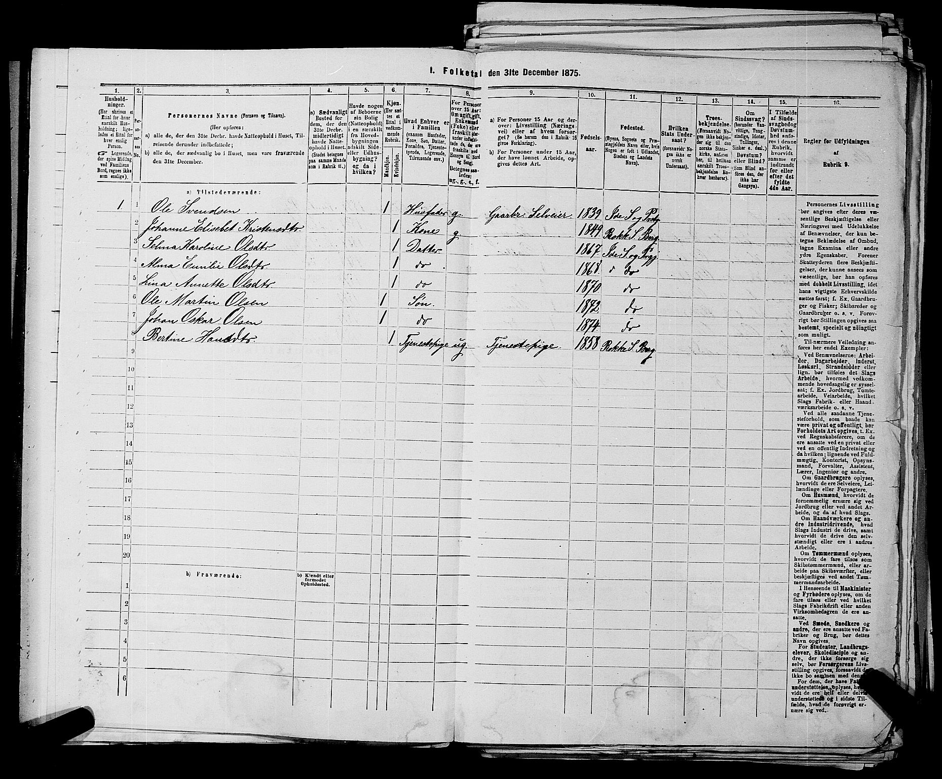 RA, 1875 census for 0117P Idd, 1875, p. 65