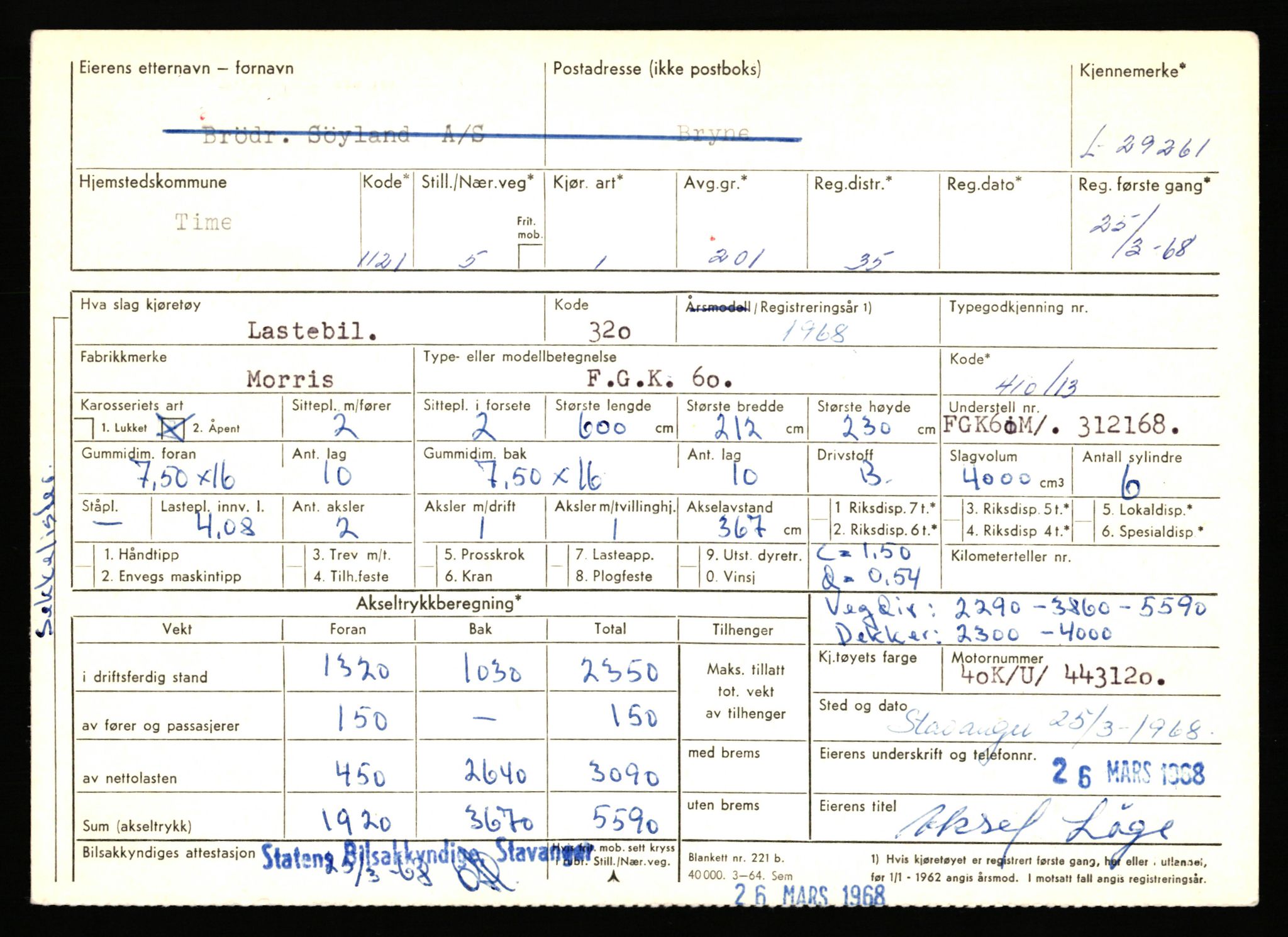 Stavanger trafikkstasjon, AV/SAST-A-101942/0/F/L0048: L-29100 - L-29899, 1930-1971, p. 439