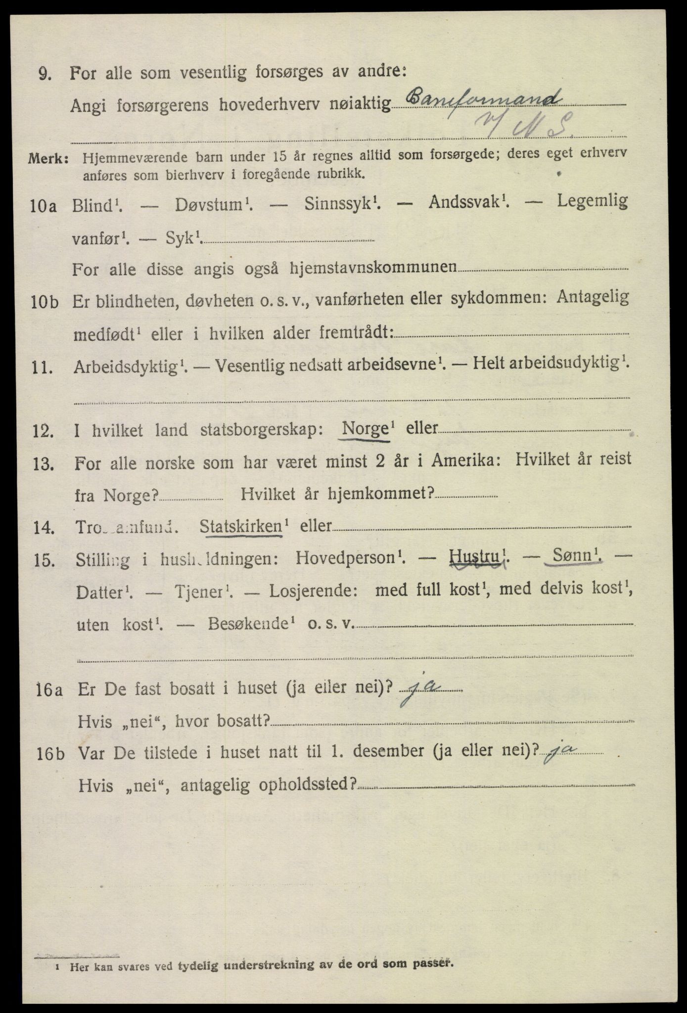 SAK, 1920 census for Evje, 1920, p. 2235