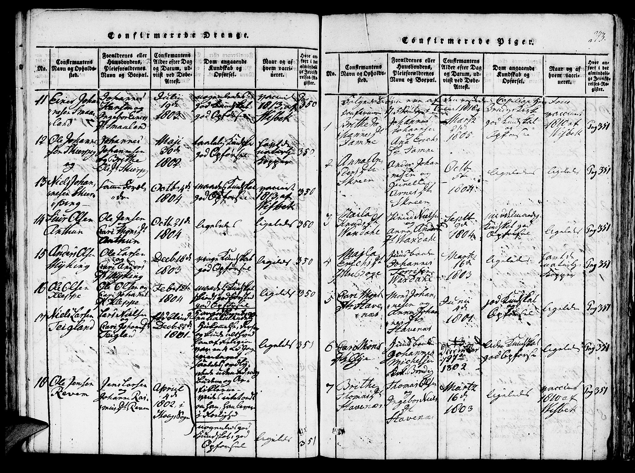 Haus sokneprestembete, AV/SAB-A-75601/H/Haa: Parish register (official) no. A 12, 1816-1821, p. 243