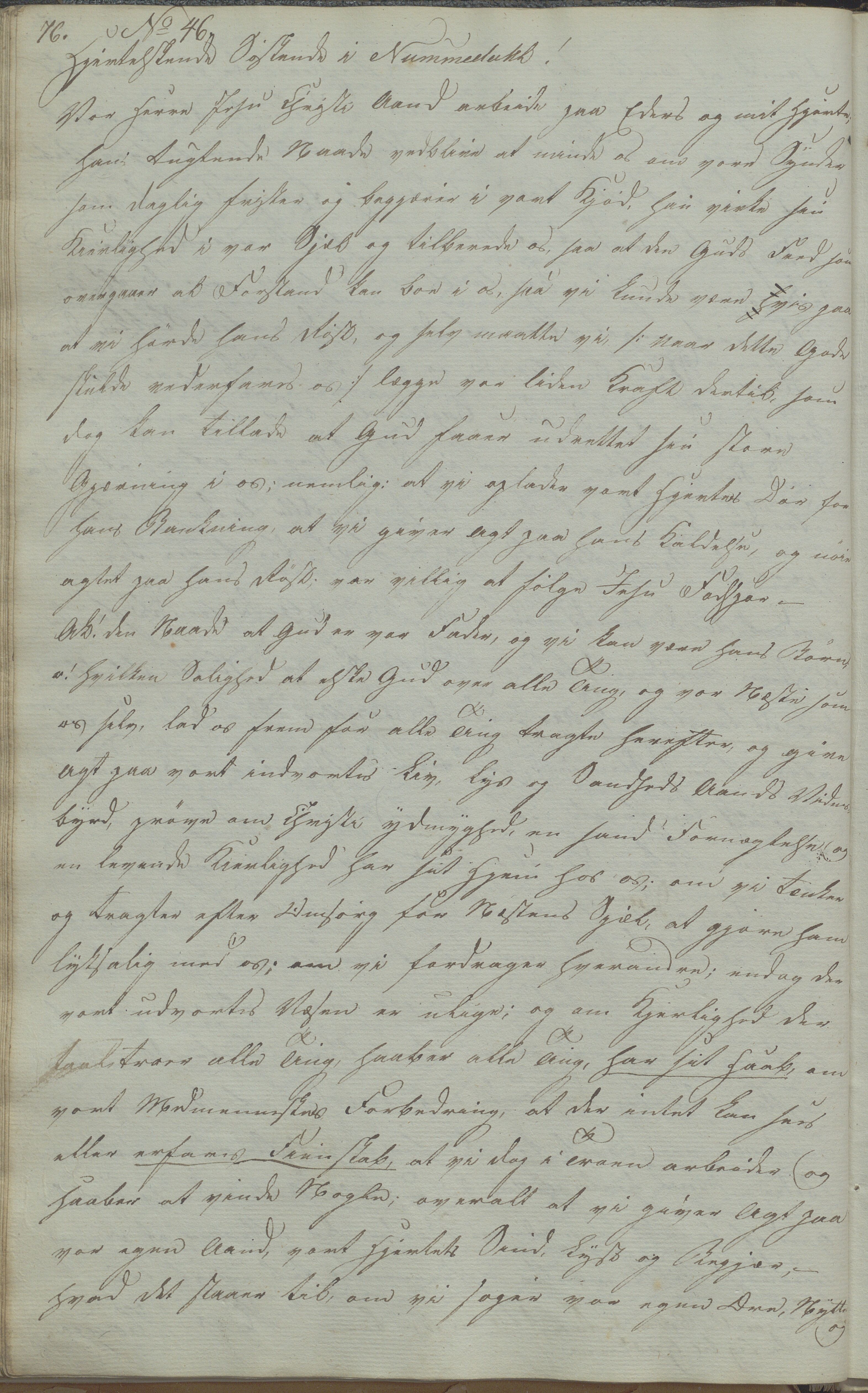 Heggtveitsamlingen, TMF/A-1007/H/L0052/0001: Innbundne brev Ms. S, med innlagt registratur / Innbundne brev Ms S. , 1801-1823, p. 76