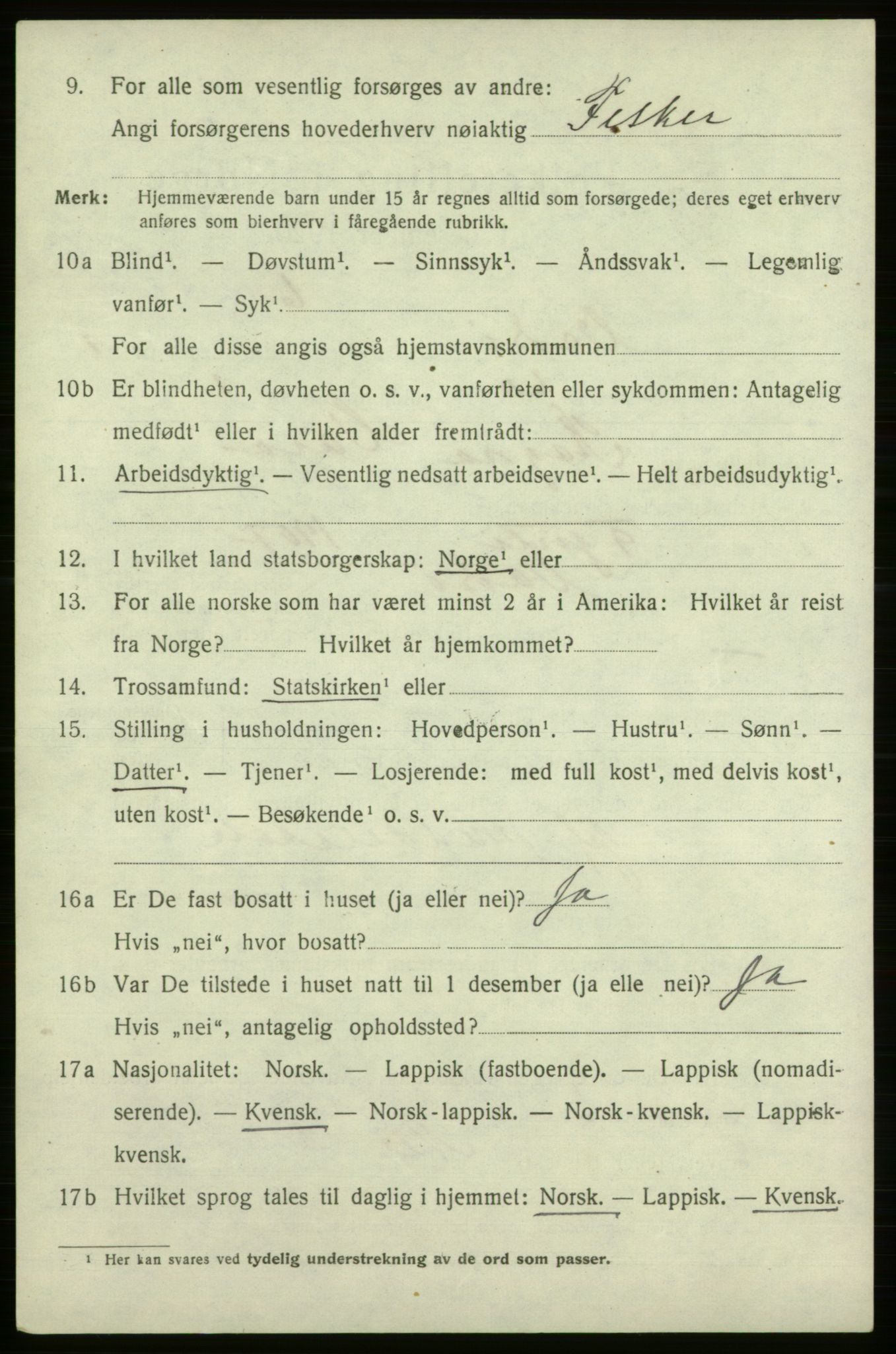 SATØ, 1920 census for Vadsø, 1920, p. 2206