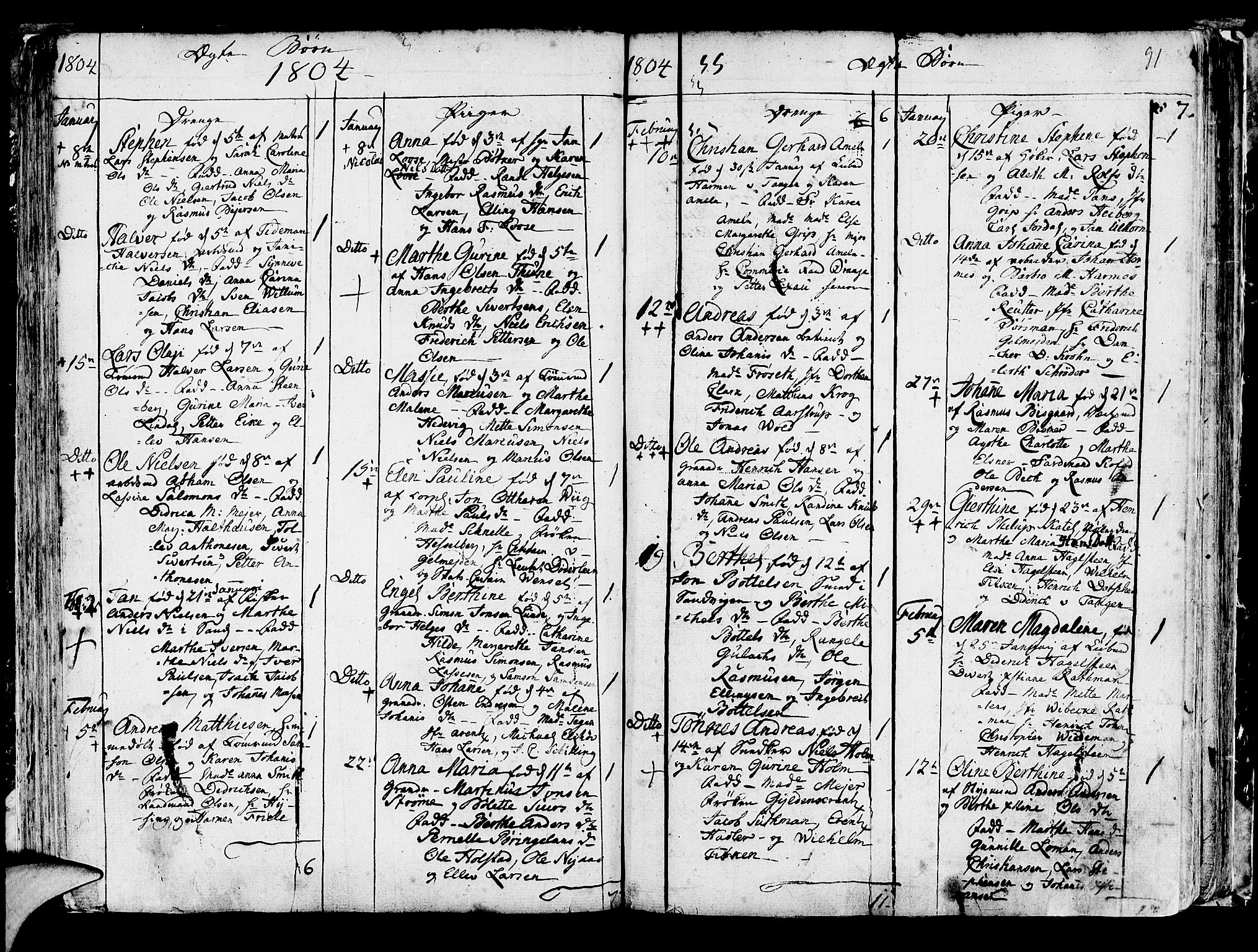 Korskirken sokneprestembete, SAB/A-76101/H/Haa/L0006: Parish register (official) no. A 6, 1790-1820, p. 91
