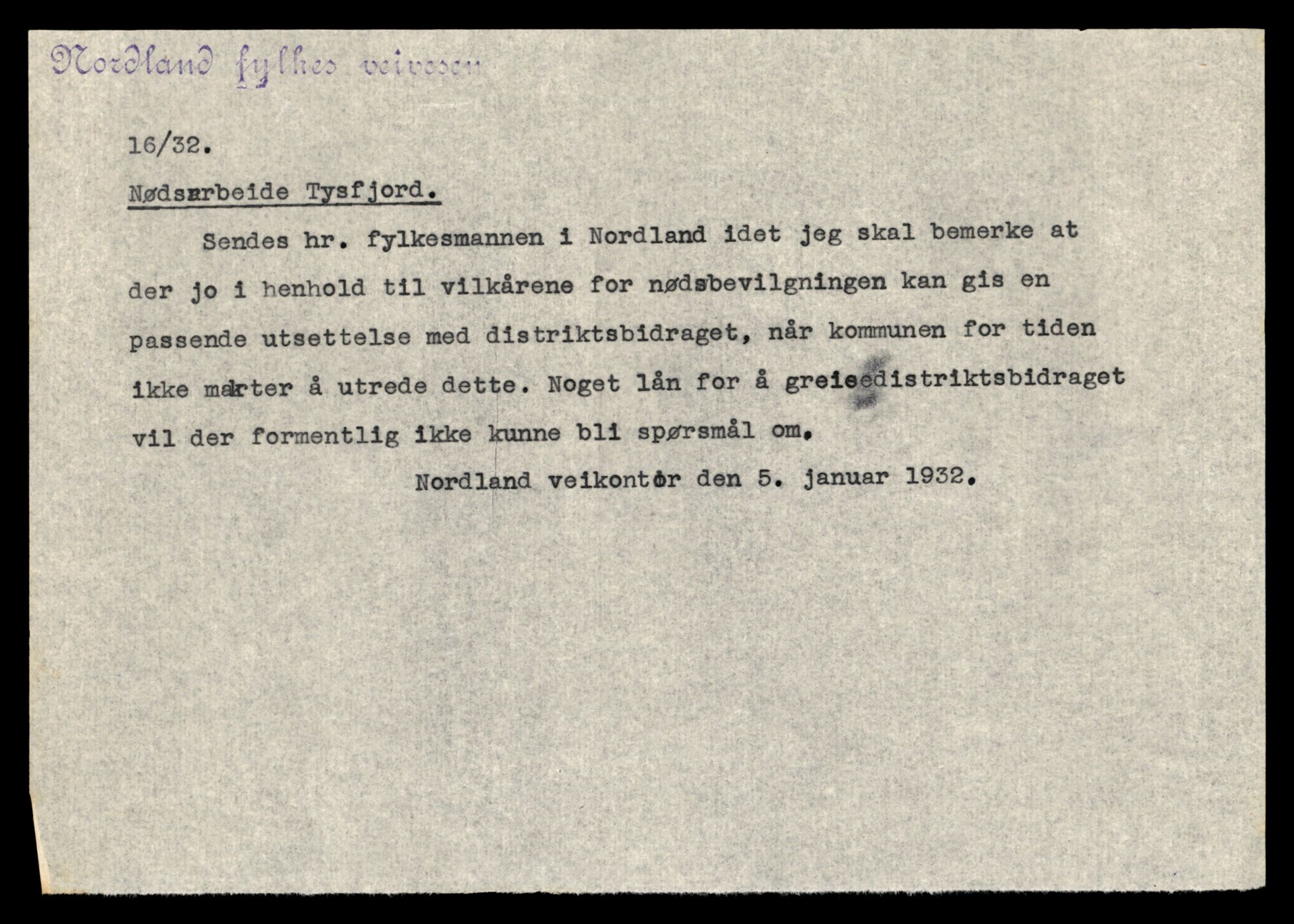 Nordland vegkontor, AV/SAT-A-4181/F/Fa/L0031: Tysfjord/Ballangen/Tjeldsund, 1882-1969, p. 1404