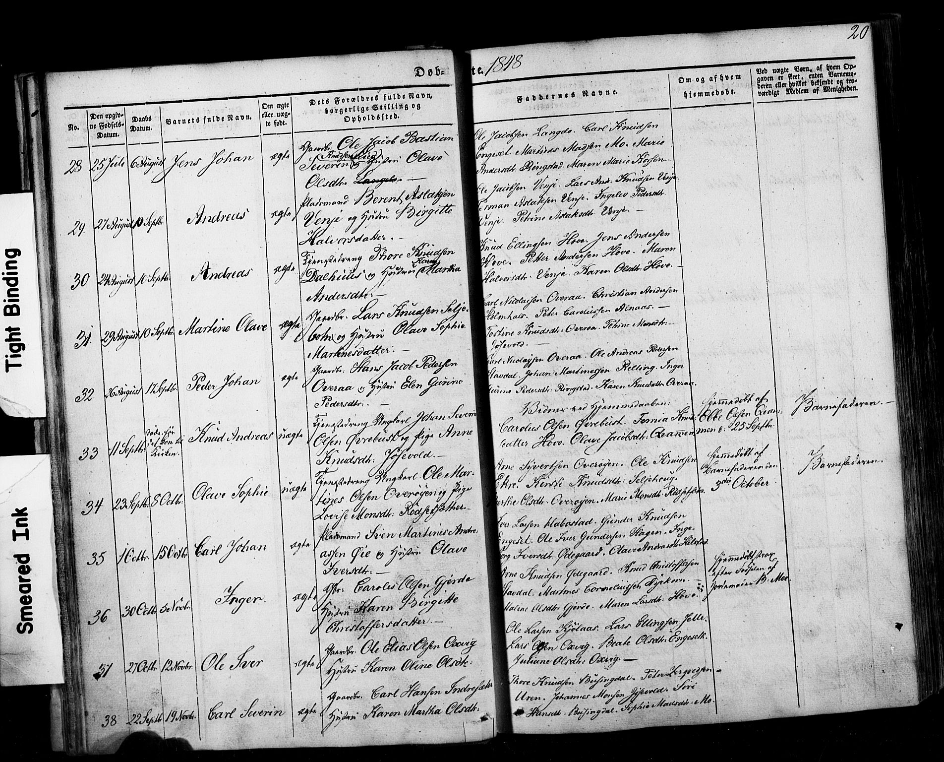 Ministerialprotokoller, klokkerbøker og fødselsregistre - Møre og Romsdal, AV/SAT-A-1454/520/L0275: Parish register (official) no. 520A05, 1844-1881, p. 20