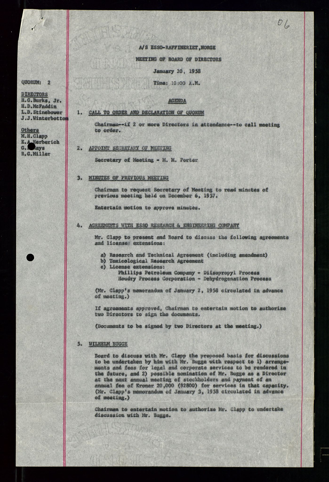 PA 1537 - A/S Essoraffineriet Norge, AV/SAST-A-101957/A/Aa/L0001/0001: Styremøter / Styremøter, board meetings, 1959-1961, p. 306