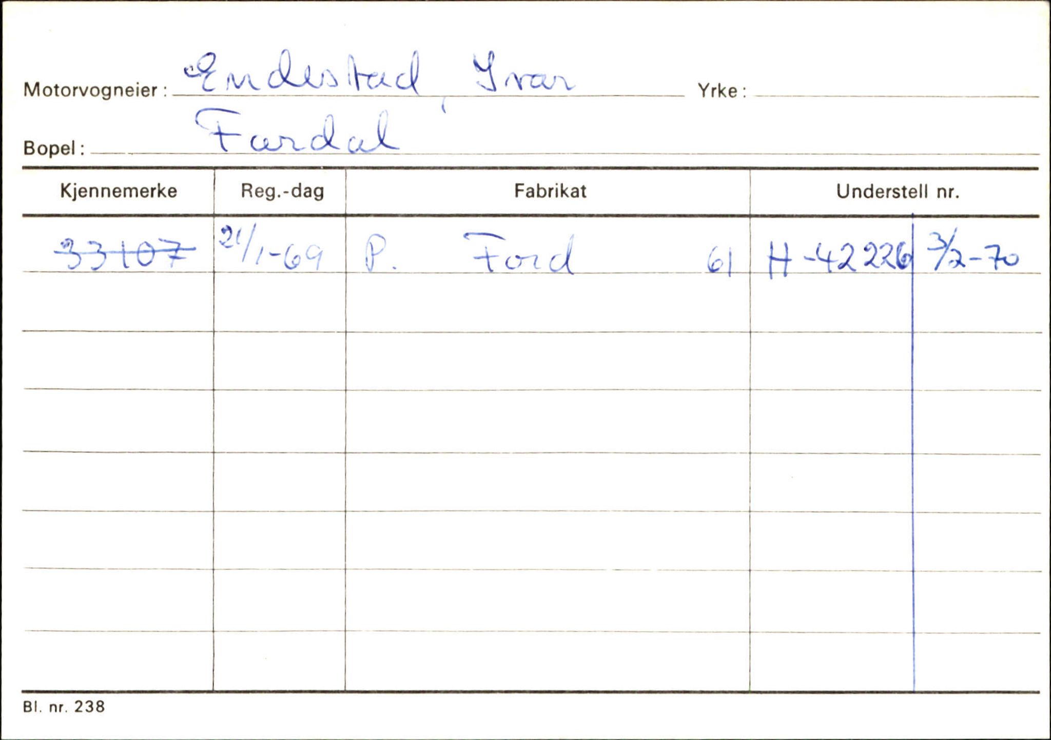 Statens vegvesen, Sogn og Fjordane vegkontor, AV/SAB-A-5301/4/F/L0124: Eigarregister Sogndal A-U, 1945-1975, p. 398