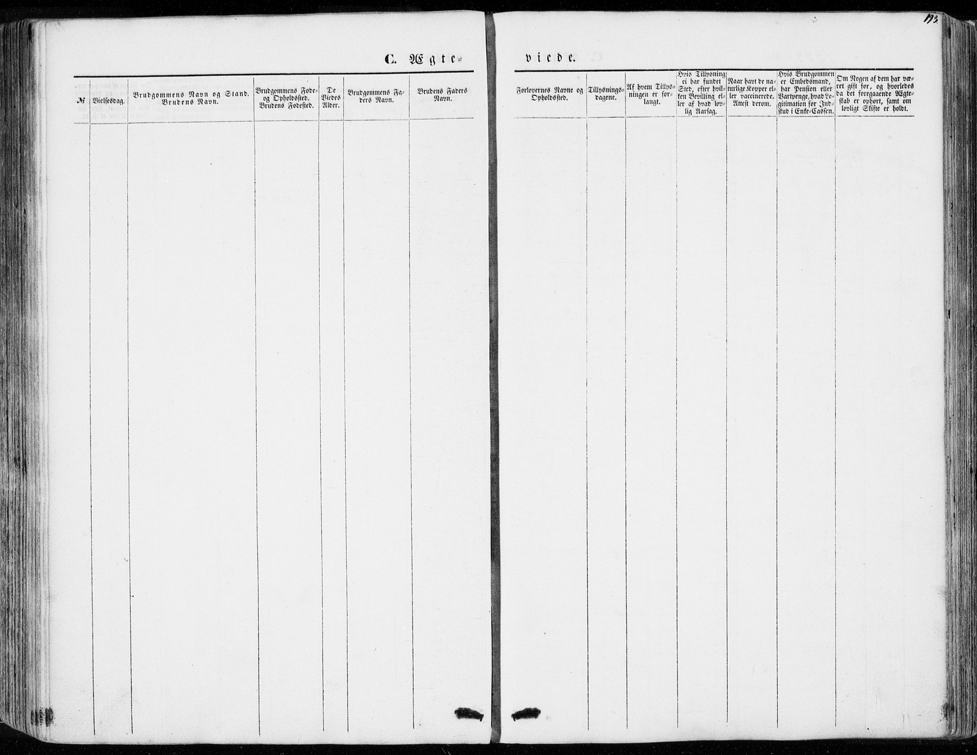 Ministerialprotokoller, klokkerbøker og fødselsregistre - Møre og Romsdal, SAT/A-1454/565/L0748: Parish register (official) no. 565A02, 1845-1872, p. 193