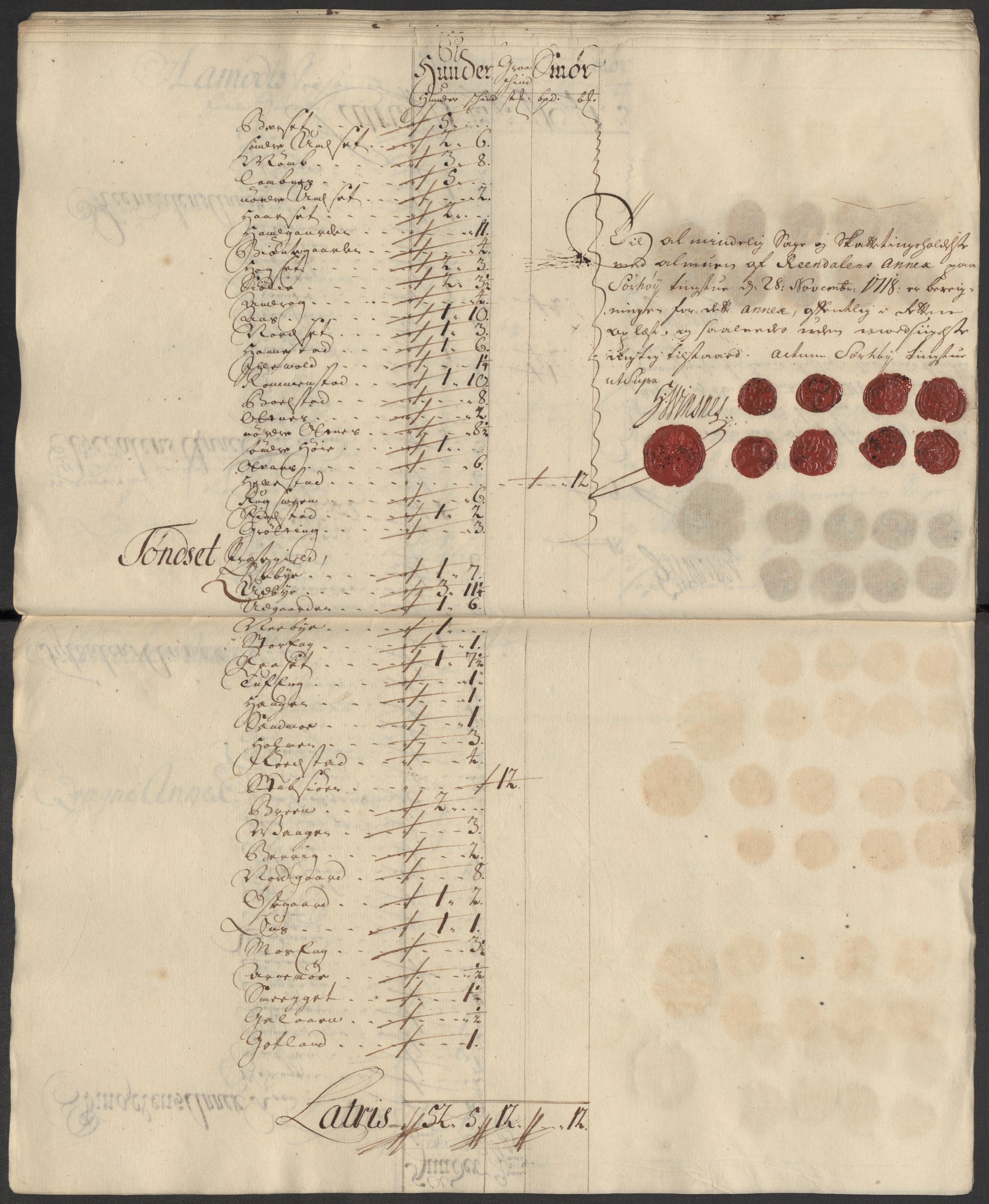 Rentekammeret inntil 1814, Reviderte regnskaper, Fogderegnskap, AV/RA-EA-4092/R13/L0857: Fogderegnskap Solør, Odal og Østerdal, 1718, p. 142