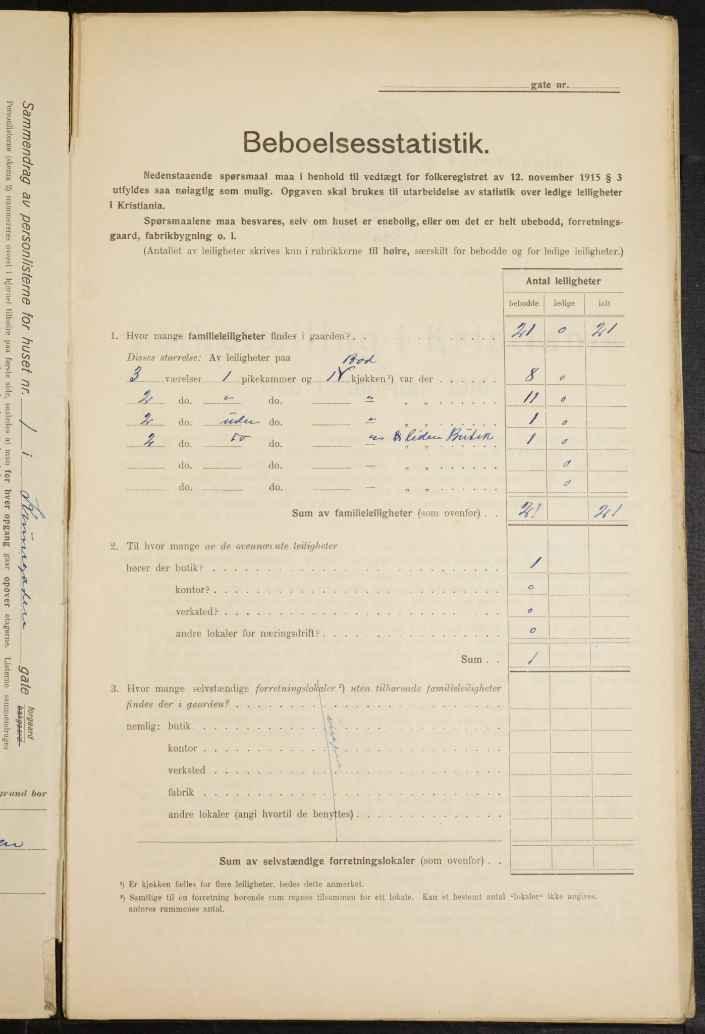 OBA, Municipal Census 1916 for Kristiania, 1916, p. 55882