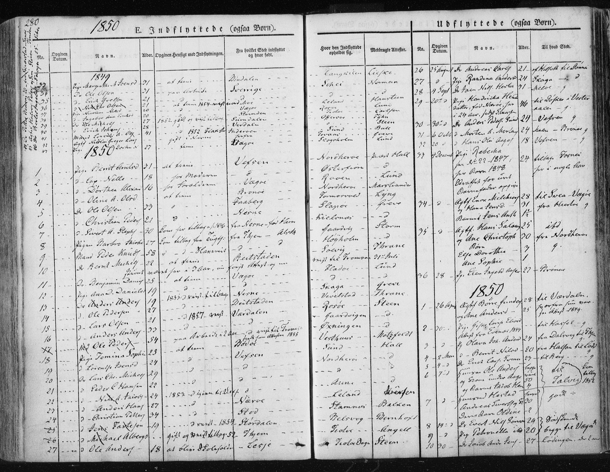Ministerialprotokoller, klokkerbøker og fødselsregistre - Nordland, SAT/A-1459/830/L0447: Parish register (official) no. 830A11, 1831-1854, p. 280