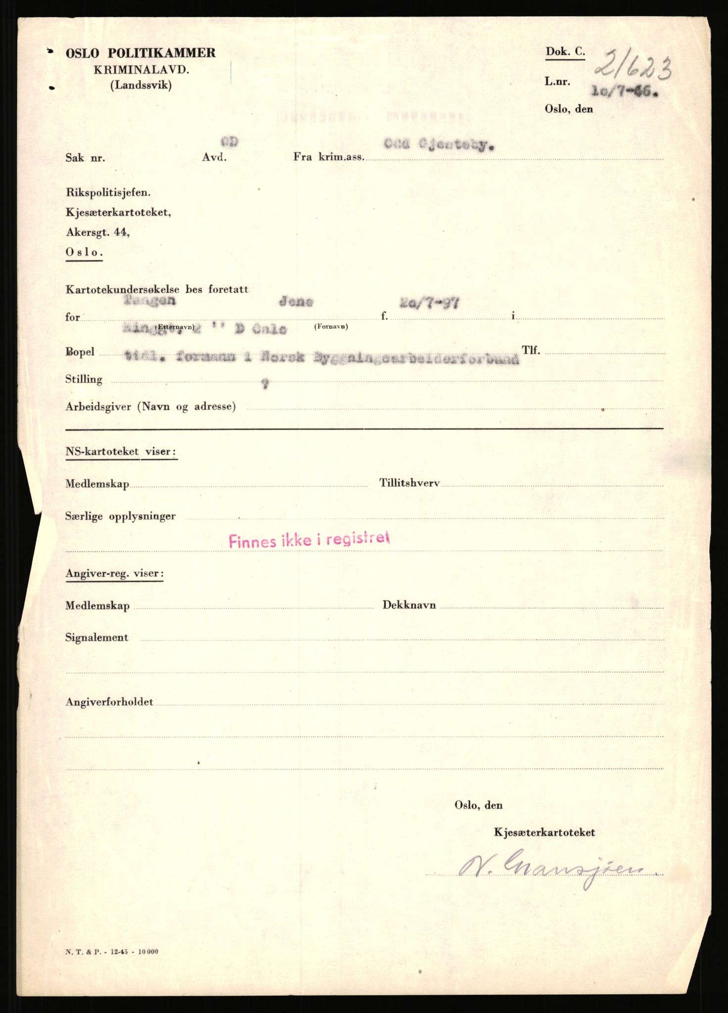 Landssvikarkivet, Oslo politikammer, AV/RA-S-3138-01/D/Da/L1026/0002: Dommer, dnr. 4168 - 4170 / Dnr. 4169, 1945-1948, p. 303