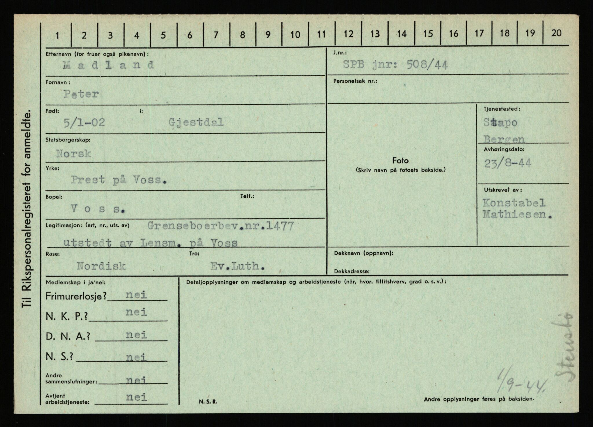 Statspolitiet - Hovedkontoret / Osloavdelingen, AV/RA-S-1329/C/Ca/L0010: Lind - Moksnes, 1943-1945, p. 2341