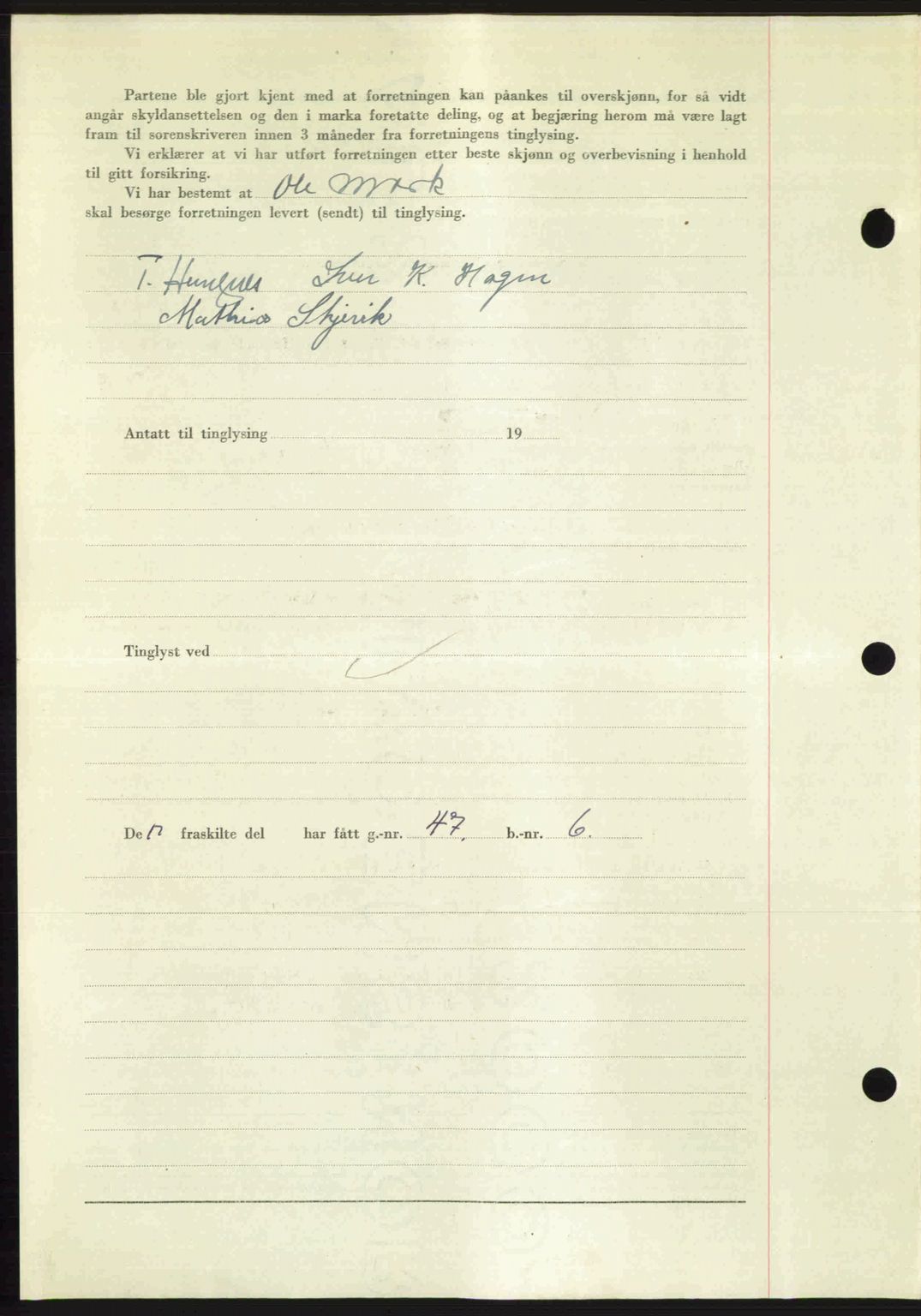 Romsdal sorenskriveri, AV/SAT-A-4149/1/2/2C: Mortgage book no. A30, 1949-1949, Diary no: : 2250/1949