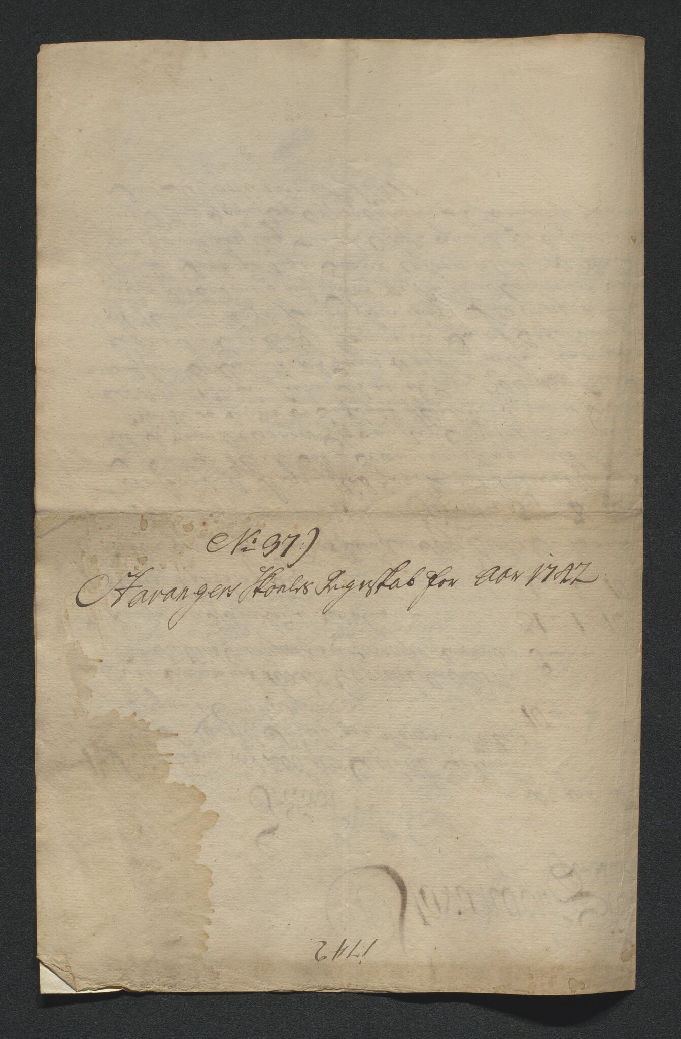 Biskopen i Kristiansand, AV/SAK-1113-0001/G/Gh/L0078: C 235 - Regnskap for Stavanger fattigskole, 1694-1822, p. 9