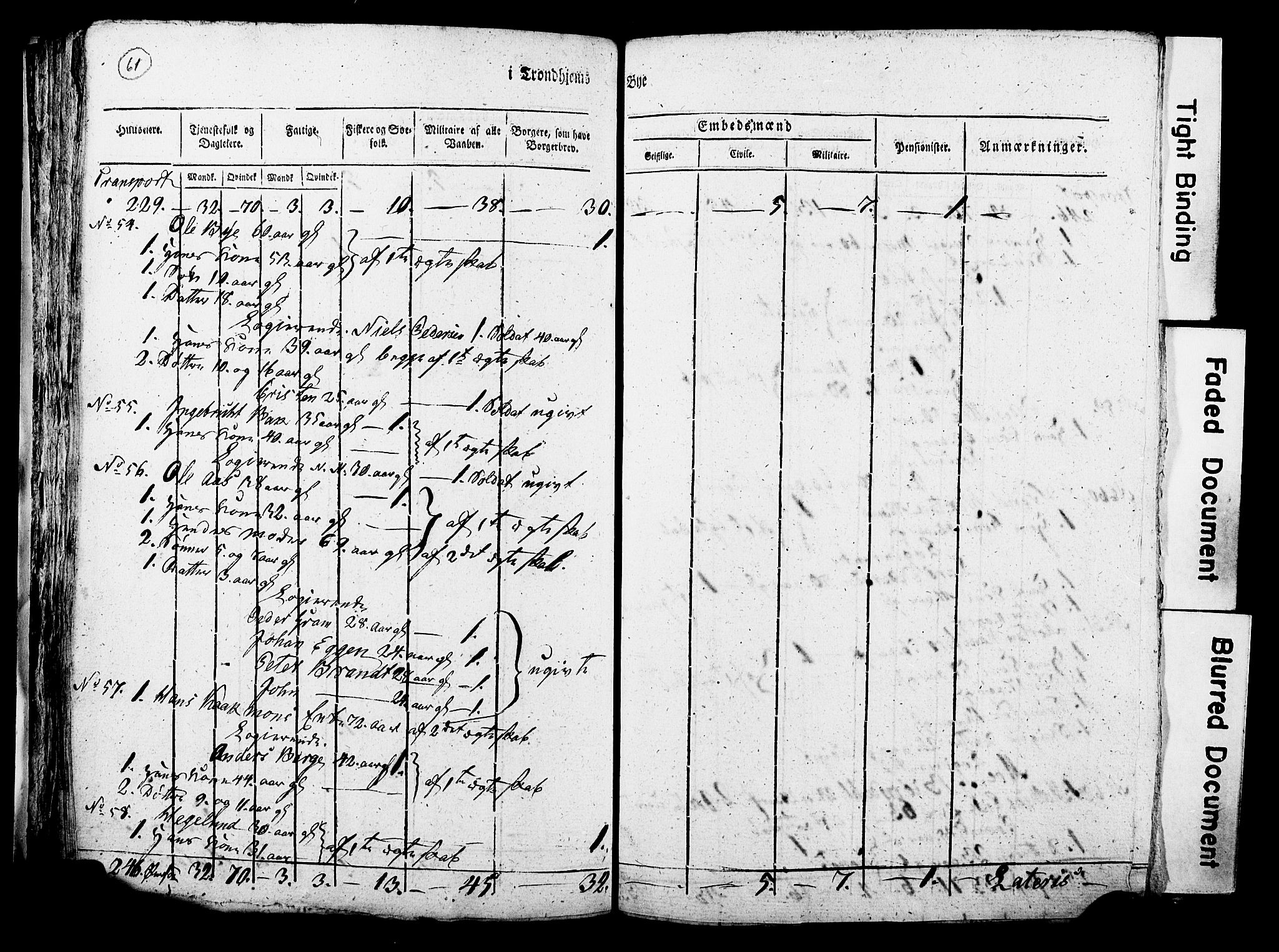 RA, Census 1815 for Trondheim, 1815, p. 60