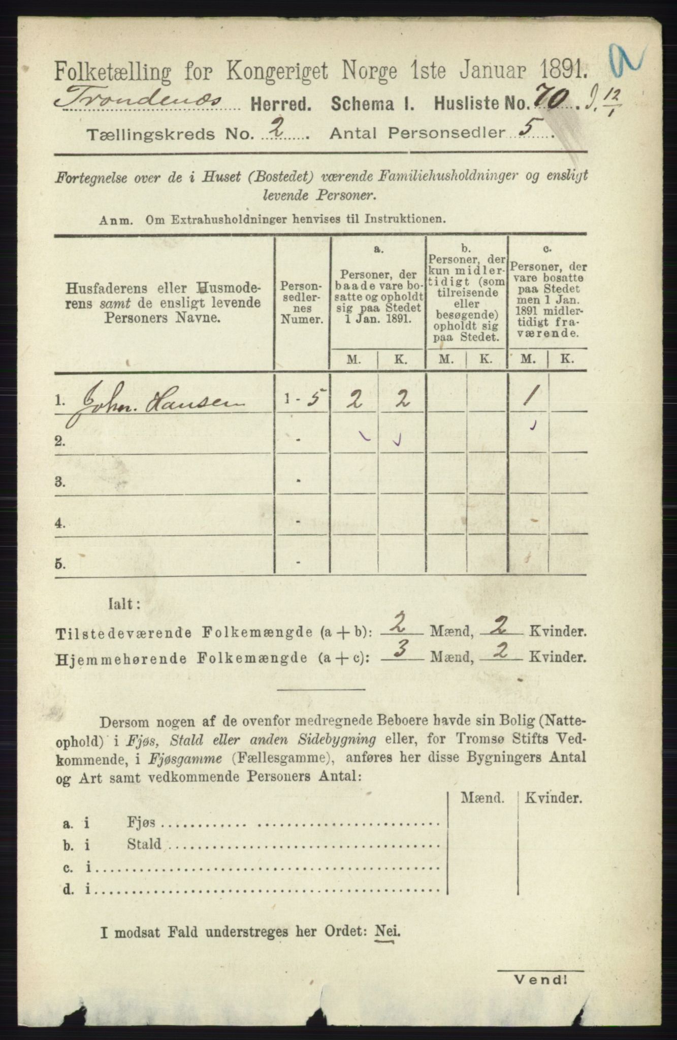 RA, 1891 census for 1914 Trondenes, 1891, p. 648