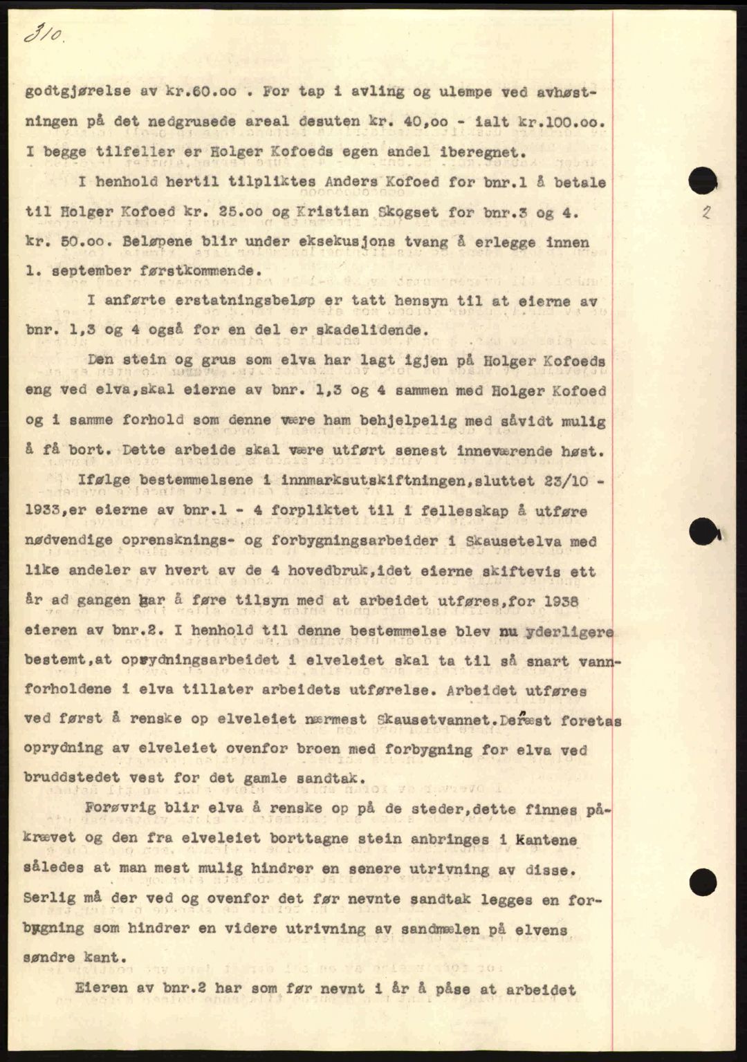 Nordmøre sorenskriveri, AV/SAT-A-4132/1/2/2Ca: Mortgage book no. B84, 1938-1939, Diary no: : 2784/1938