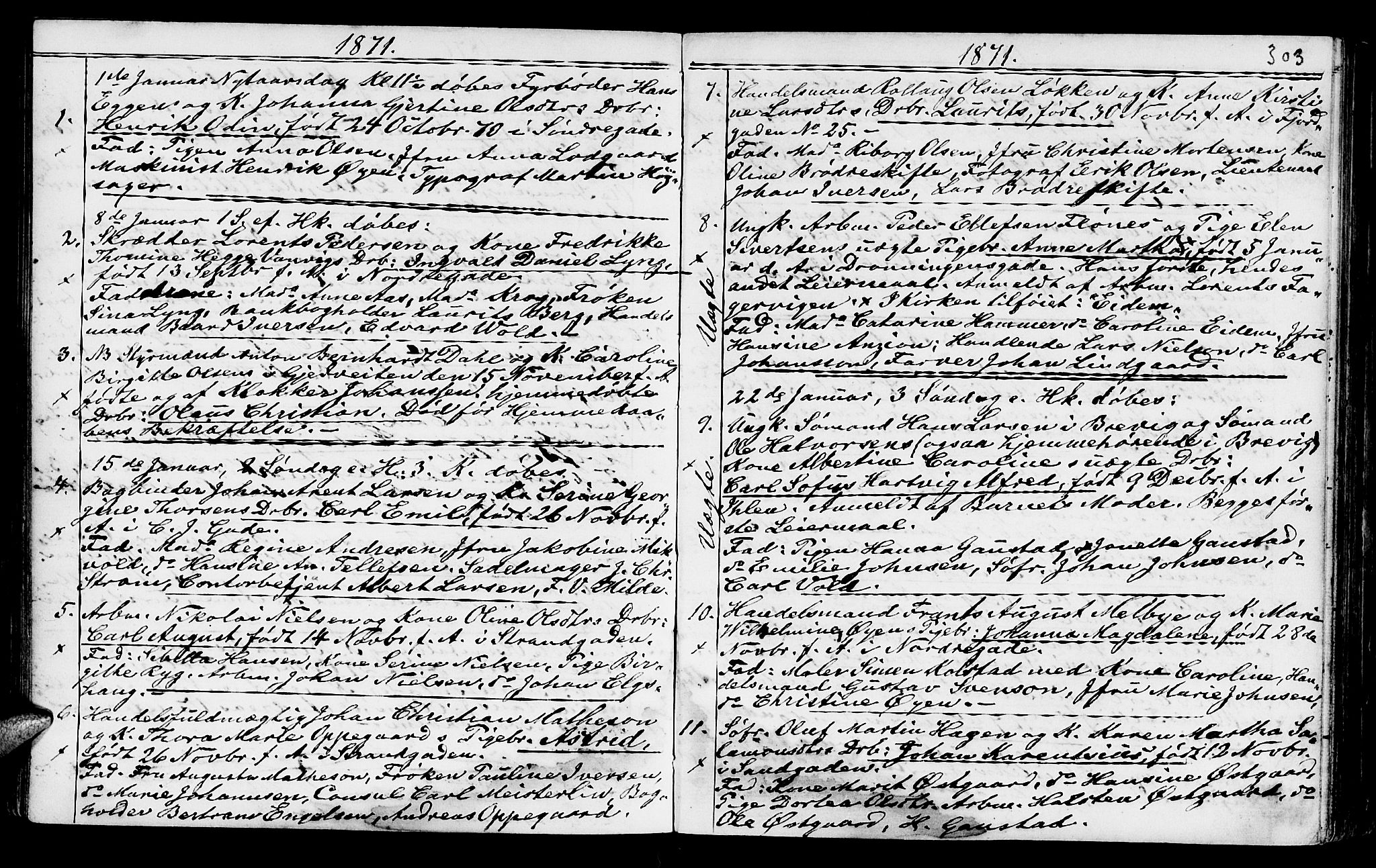 Ministerialprotokoller, klokkerbøker og fødselsregistre - Sør-Trøndelag, SAT/A-1456/602/L0140: Parish register (copy) no. 602C08, 1864-1872, p. 302-303