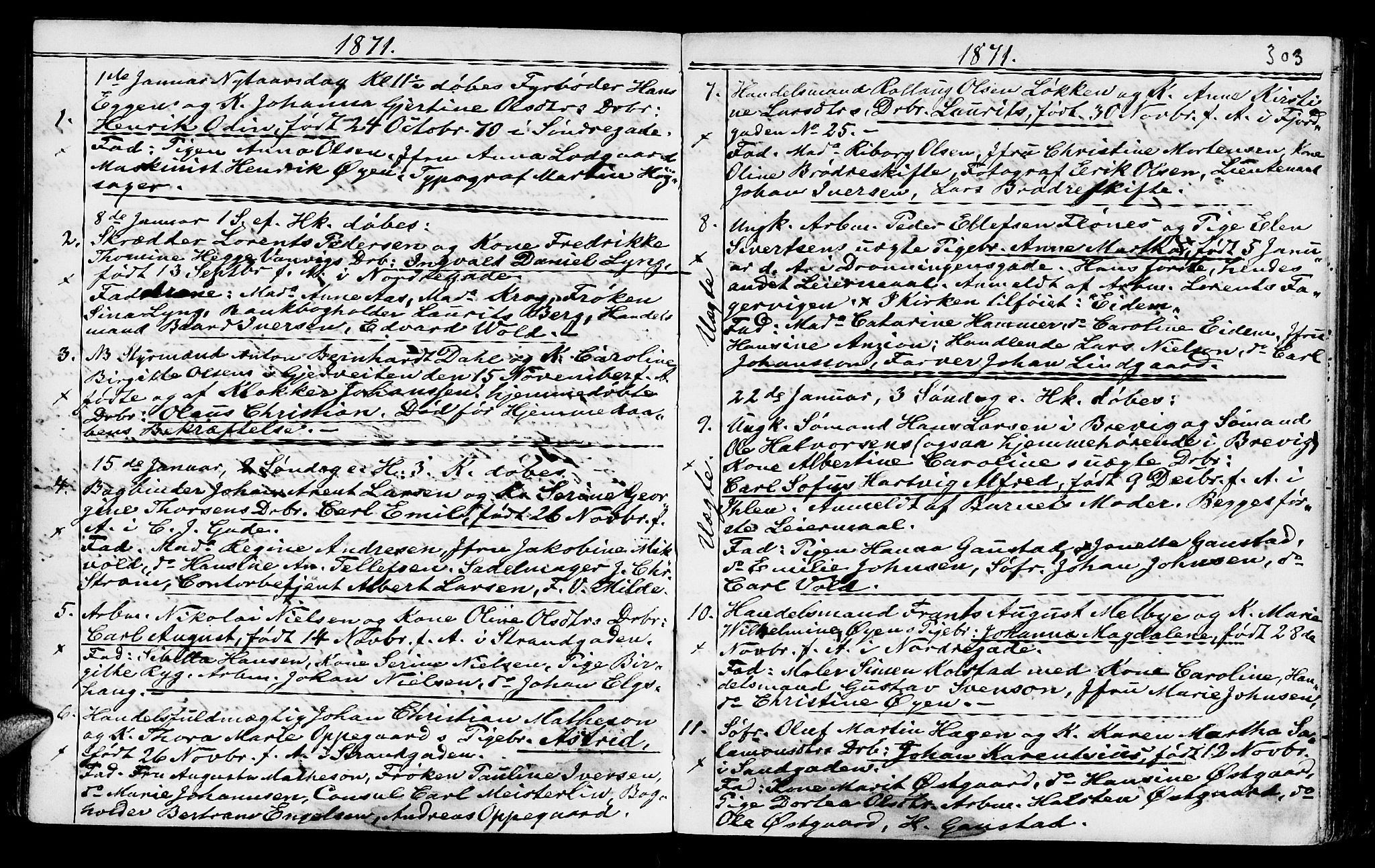 Ministerialprotokoller, klokkerbøker og fødselsregistre - Sør-Trøndelag, AV/SAT-A-1456/602/L0140: Parish register (copy) no. 602C08, 1864-1872, p. 302-303