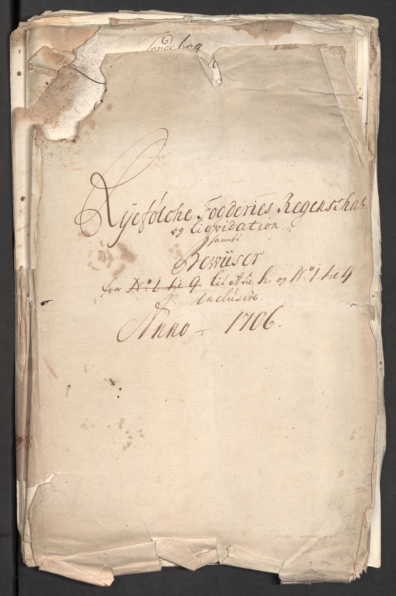 Rentekammeret inntil 1814, Reviderte regnskaper, Fogderegnskap, RA/EA-4092/R47/L2861: Fogderegnskap Ryfylke, 1706-1709, p. 3