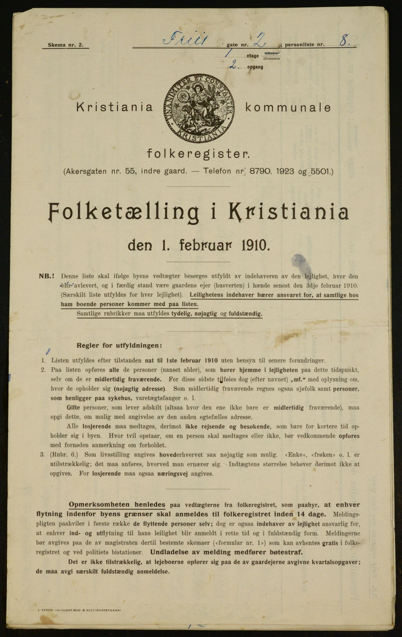 OBA, Municipal Census 1910 for Kristiania, 1910, p. 25148