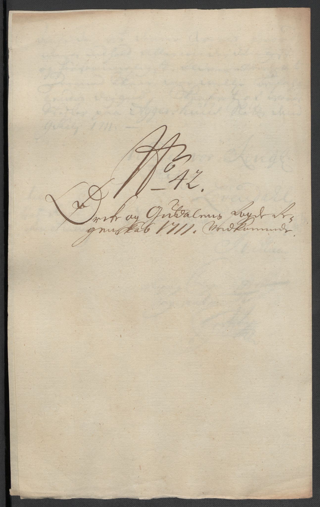 Rentekammeret inntil 1814, Reviderte regnskaper, Fogderegnskap, RA/EA-4092/R60/L3961: Fogderegnskap Orkdal og Gauldal, 1711, p. 204