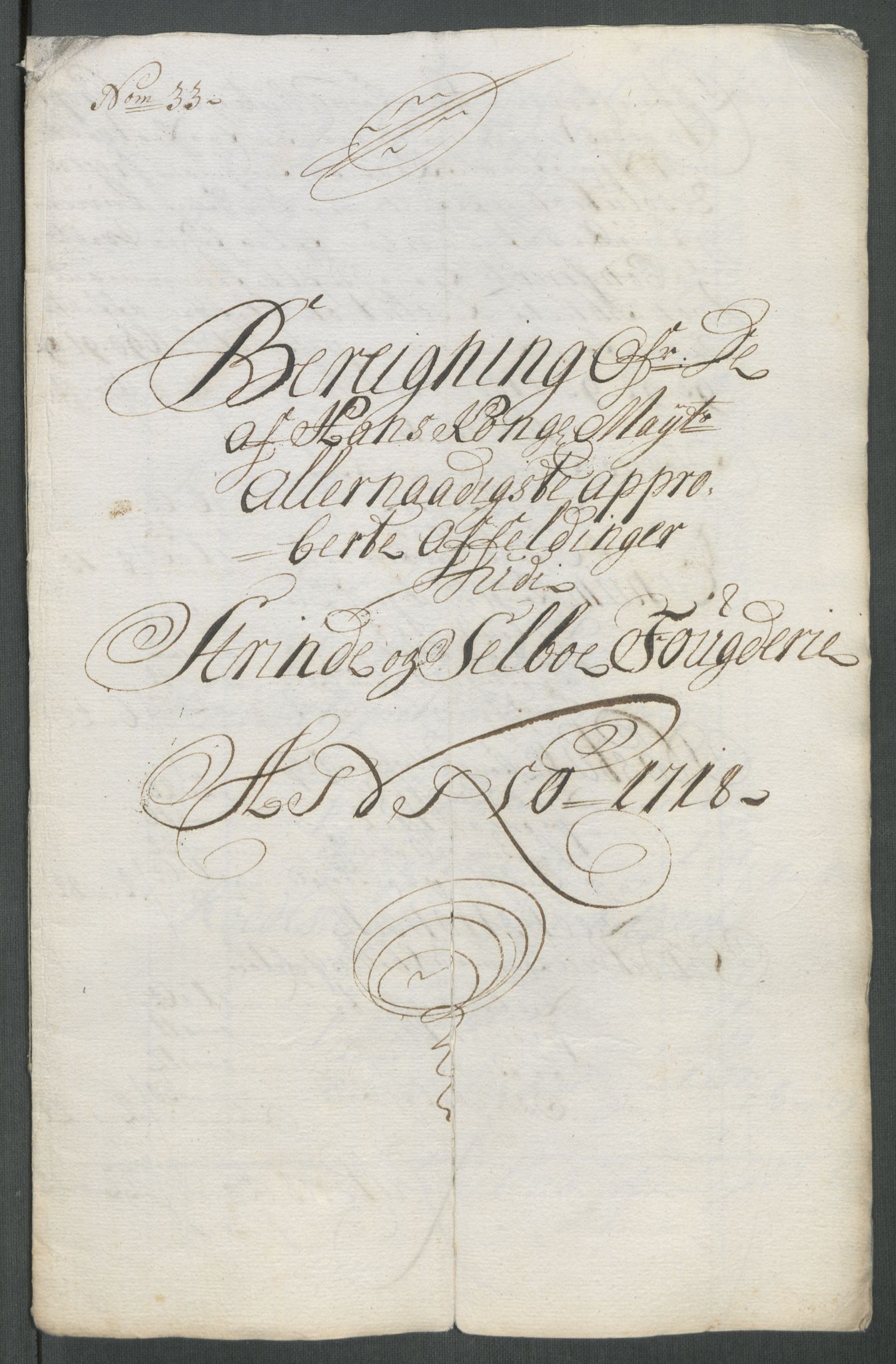 Rentekammeret inntil 1814, Reviderte regnskaper, Fogderegnskap, RA/EA-4092/R61/L4116: Fogderegnskap Strinda og Selbu, 1717-1718, p. 501